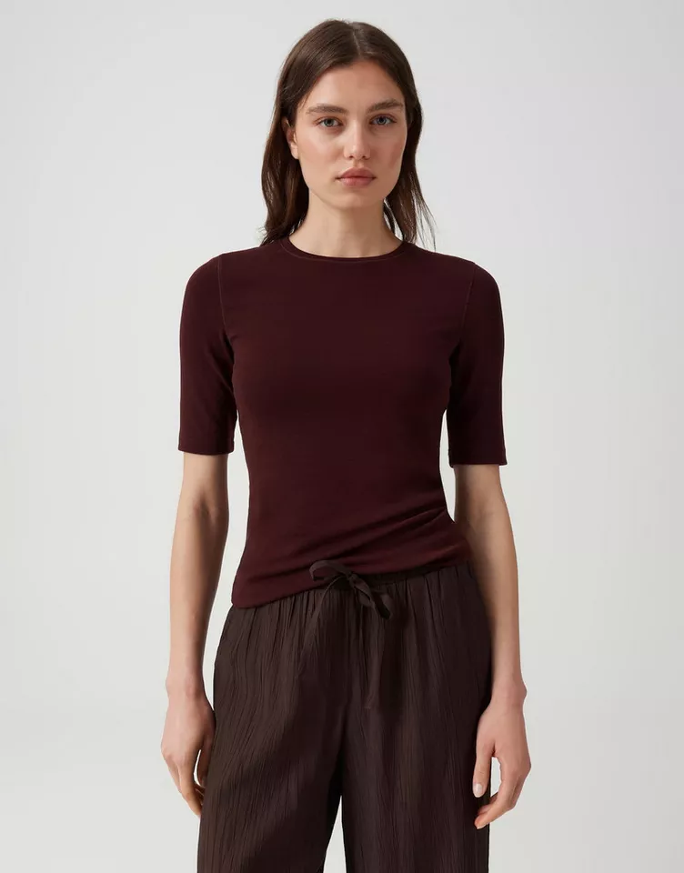 Opus 3/4-Arm-Shirt mit feiner Mélange Slim Fit Vielseitig kombinierbar für casual Looks