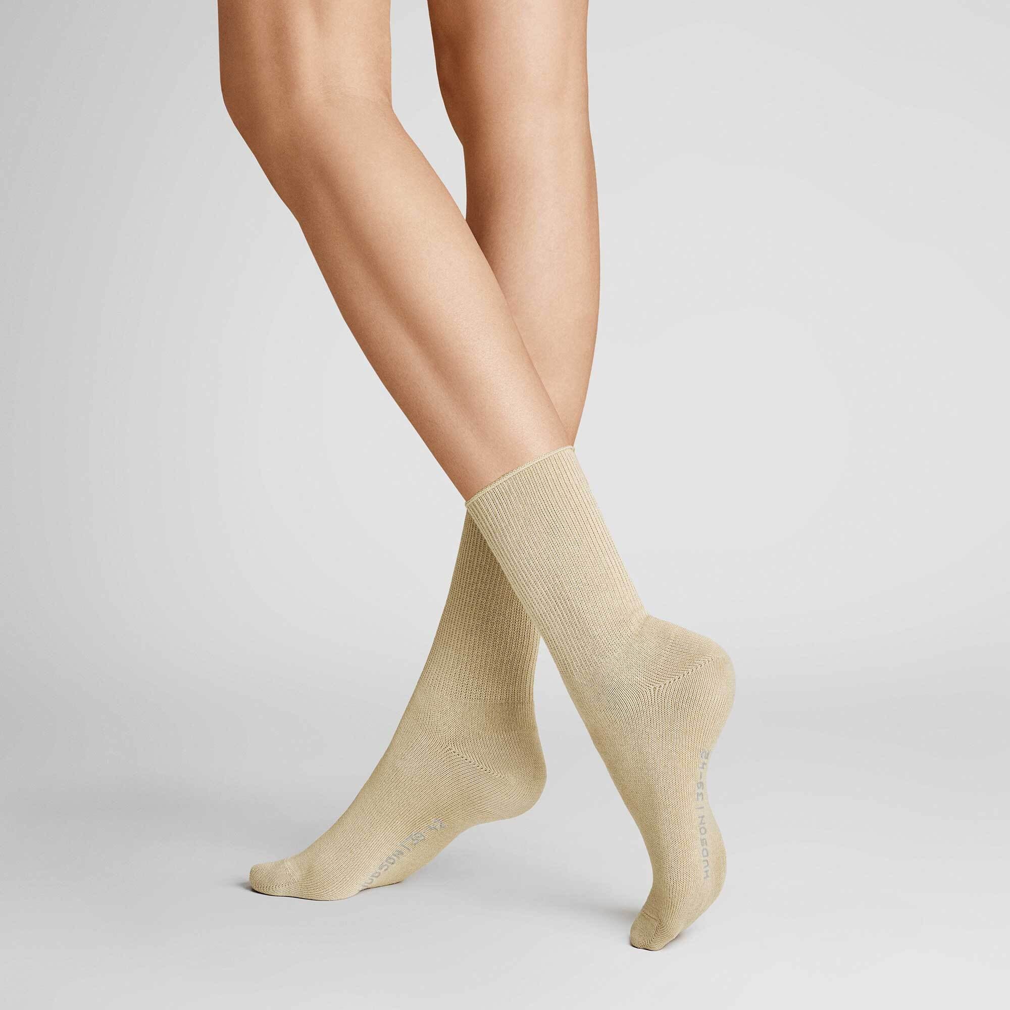 Hudson Basicsocken Relax Soft (1-Paar) Druckfreie Socken ohne Gummifäden