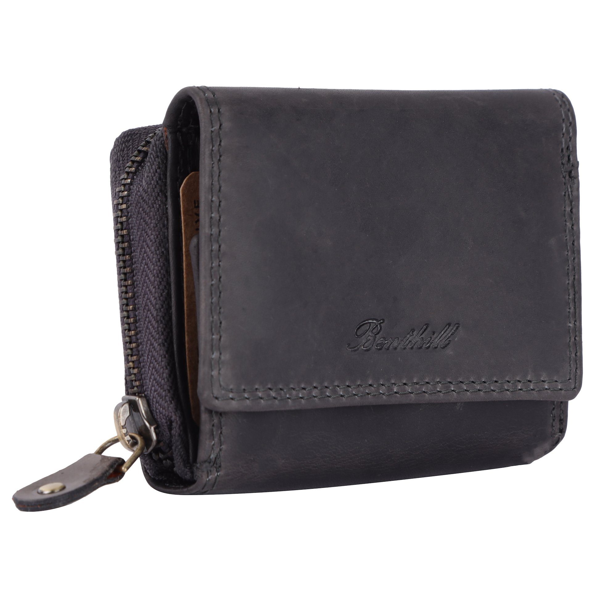 Benthill Mini Geldbörse Kleine Geldbörse Minibörse Echt Leder Mini Portemon günstig online kaufen