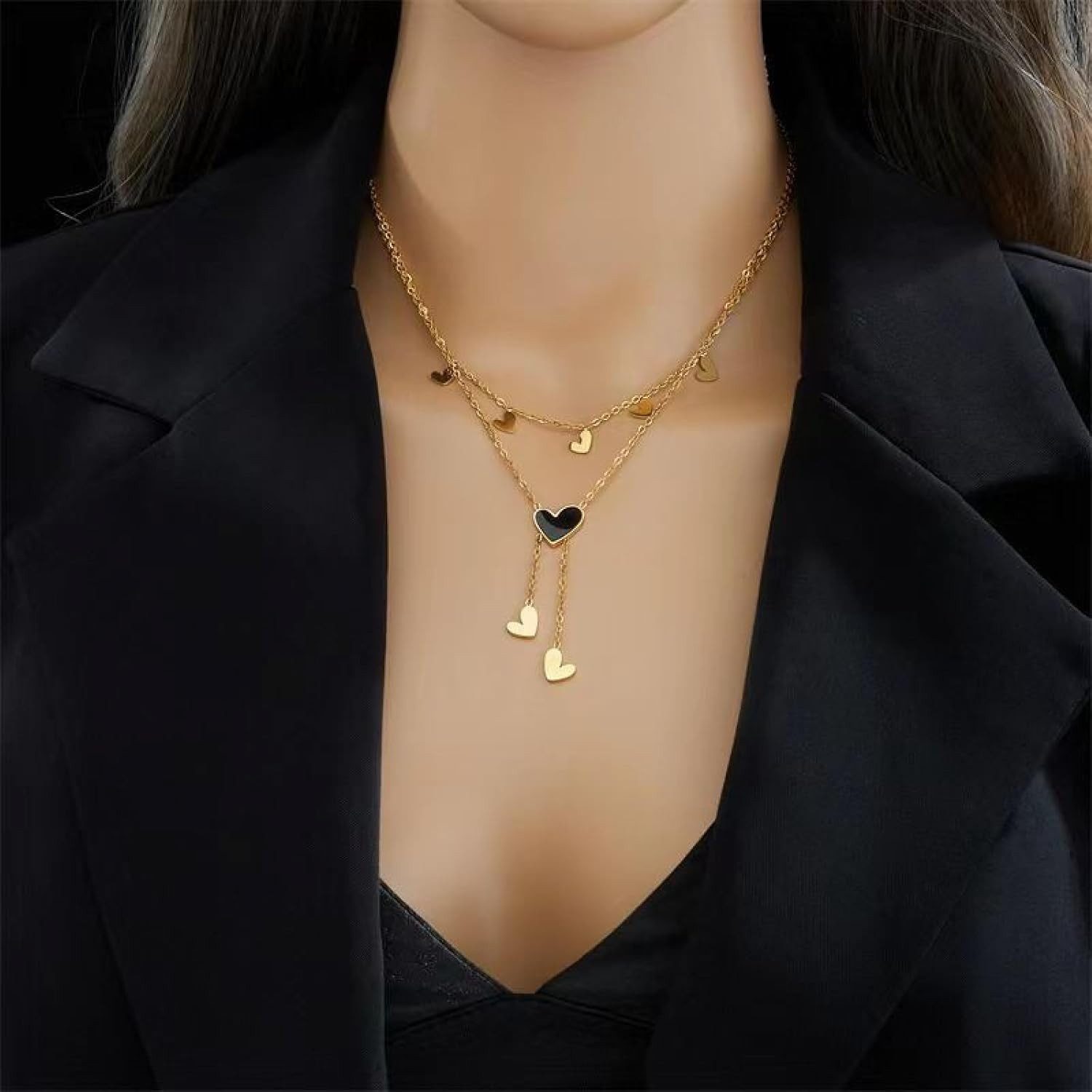 RWEUOQ Edelstahlkette Personalisierte Frauen Halskette Quaste günstig online kaufen