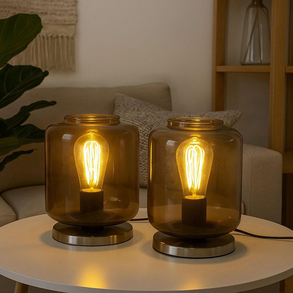 etc-shop Tischleuchte, Leuchtmittel nicht inklusive, Nachttischleuchte Tisc günstig online kaufen