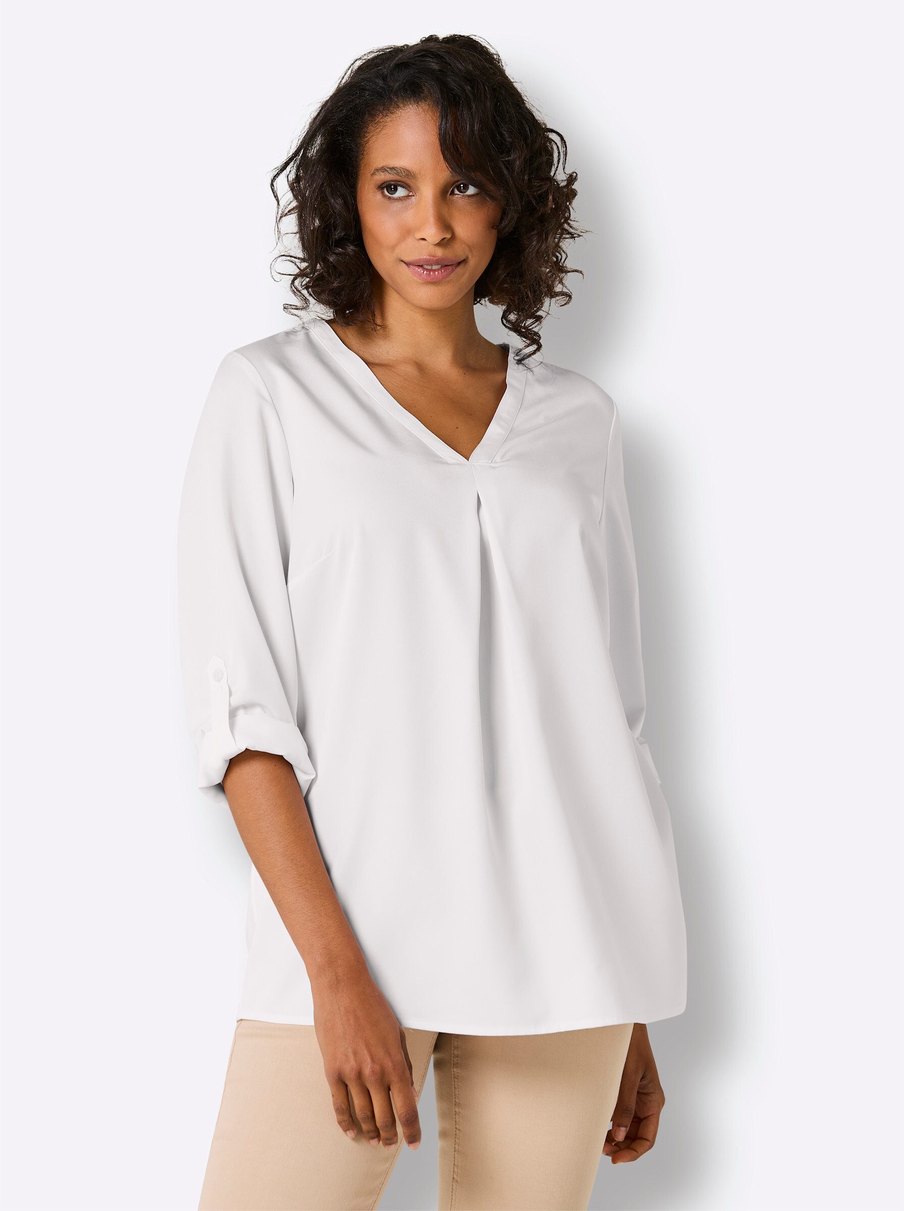 creation L Klassische Bluse Modal-Bluse Langarm