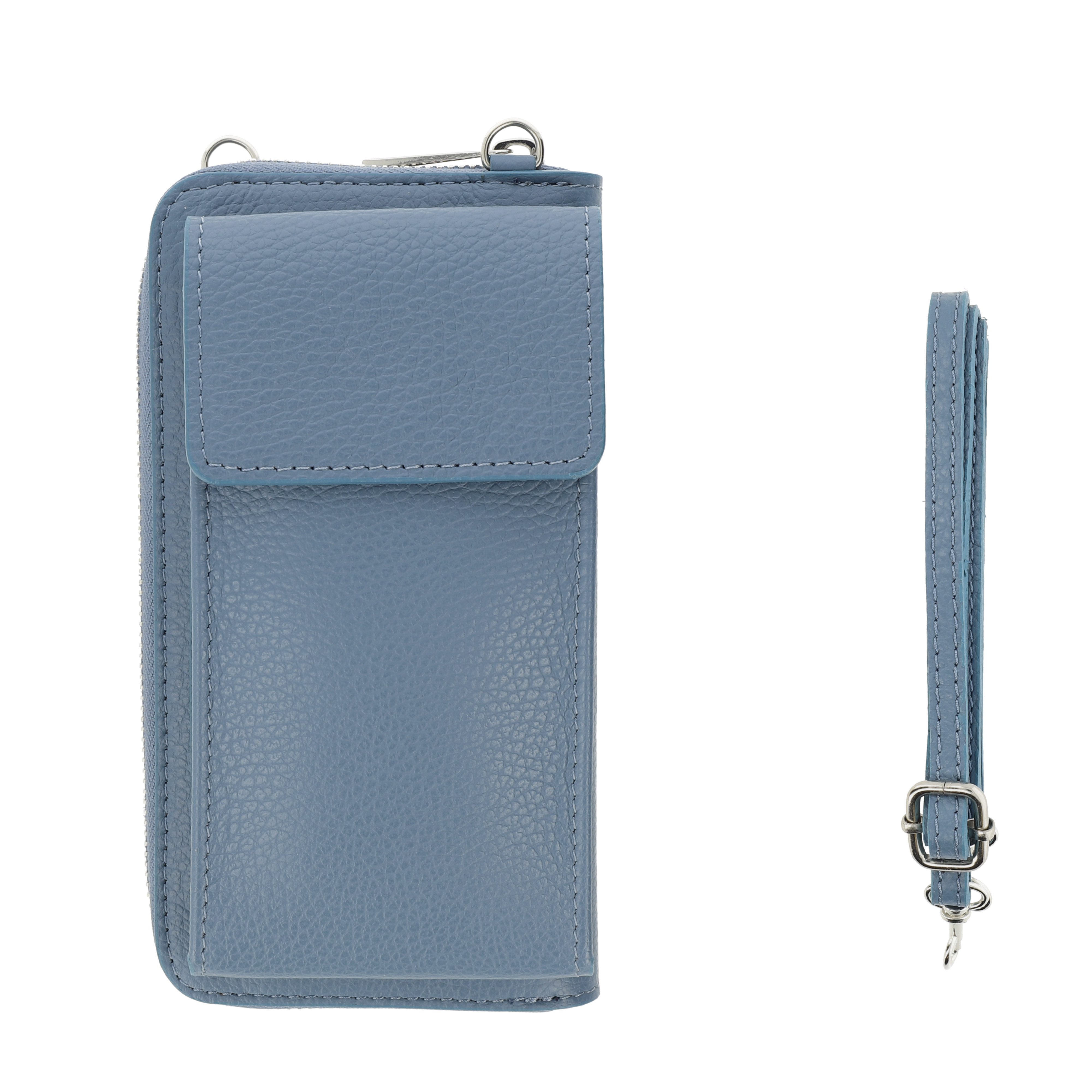 Botego Handytasche mit Geldbörse zum Umhängen, Handytasche Leder, Umhängetasche Damen