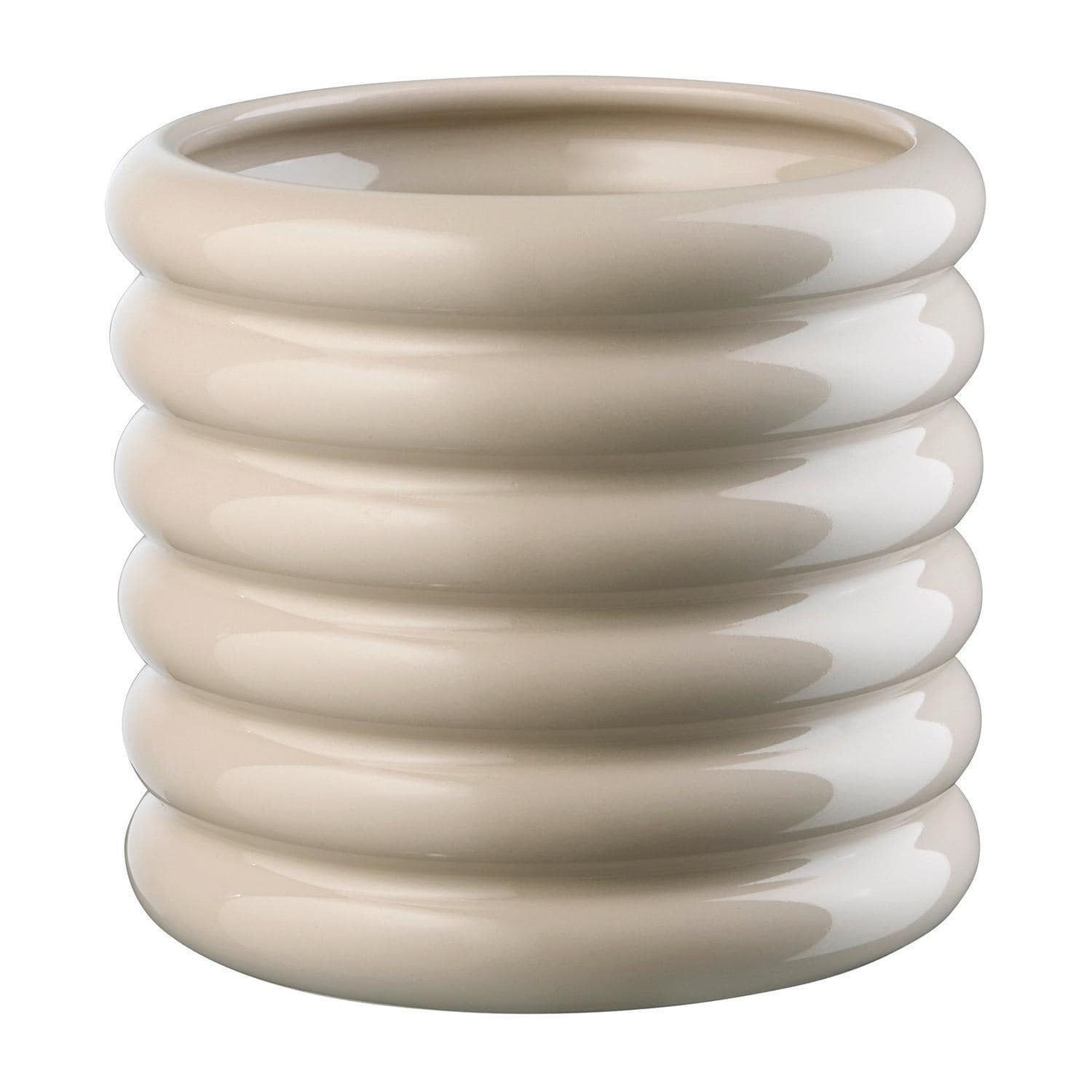 ASA SELECTION Übertopf Pflanzentopf LOOPY, Sandfarben, Ø 14 x H 15 cm, (1 St), Steingut, glänzend