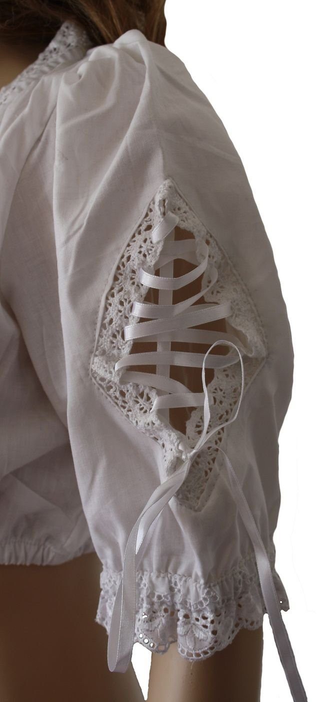 German Wear Dirndlbluse GW1504 Dirndl-bluse Trachtenbluse in Weiß Trachtenm günstig online kaufen