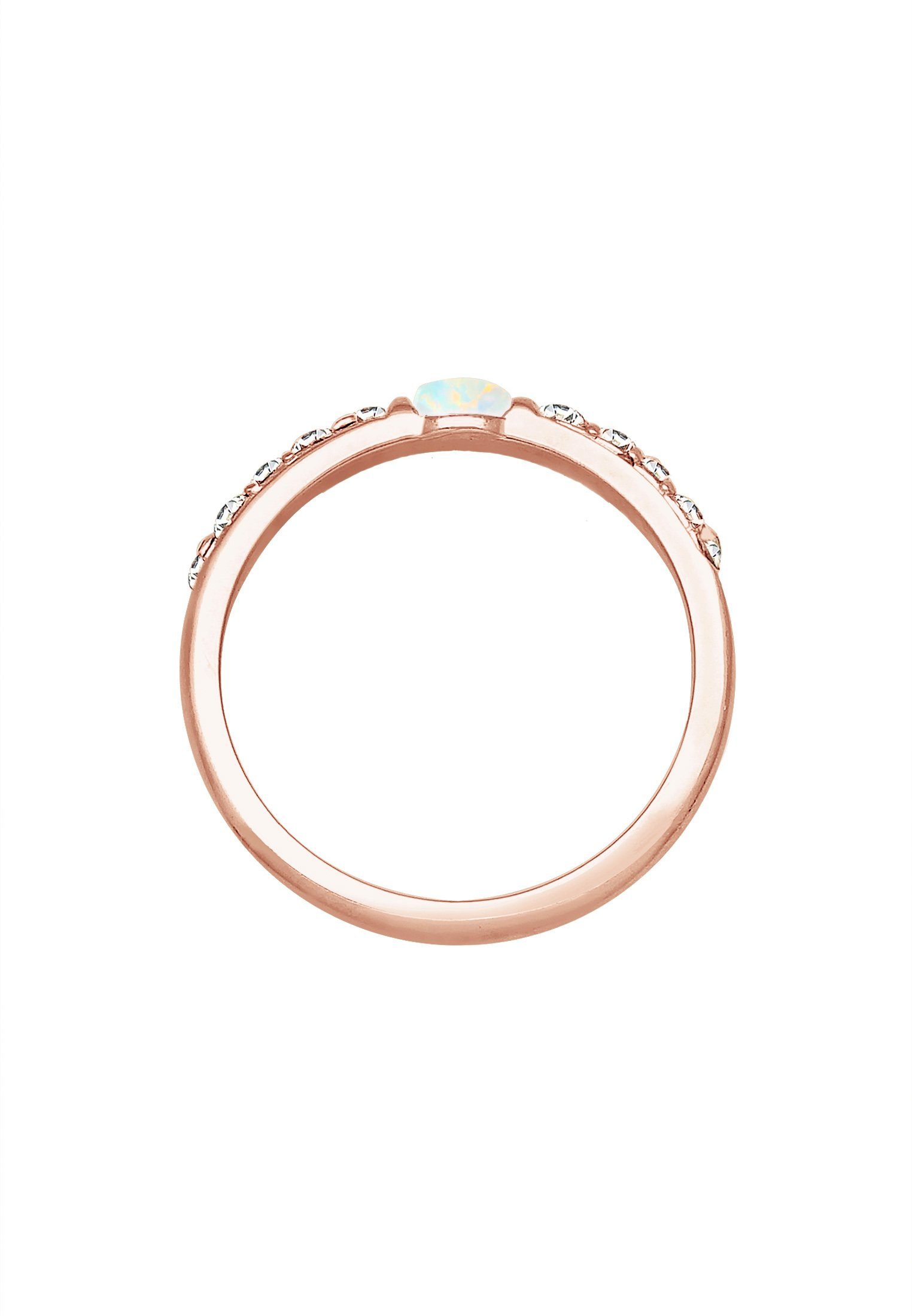 Elli Premium Verlobungsring Opal Silber Kristalle Sterling 925er Rosegold