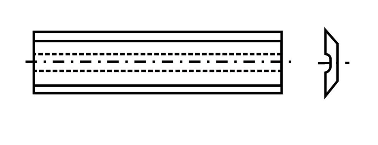 Tigra Wendeplattenfräser Wendeplatte 53 für Leitz System 80x8x1,5mm 4 St. T04F