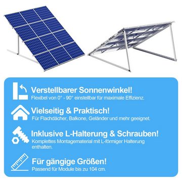 Bettizia Solarpanel Halterung 104cm Faltbar Solarmodul-Halterung Solarmodul-Halterung