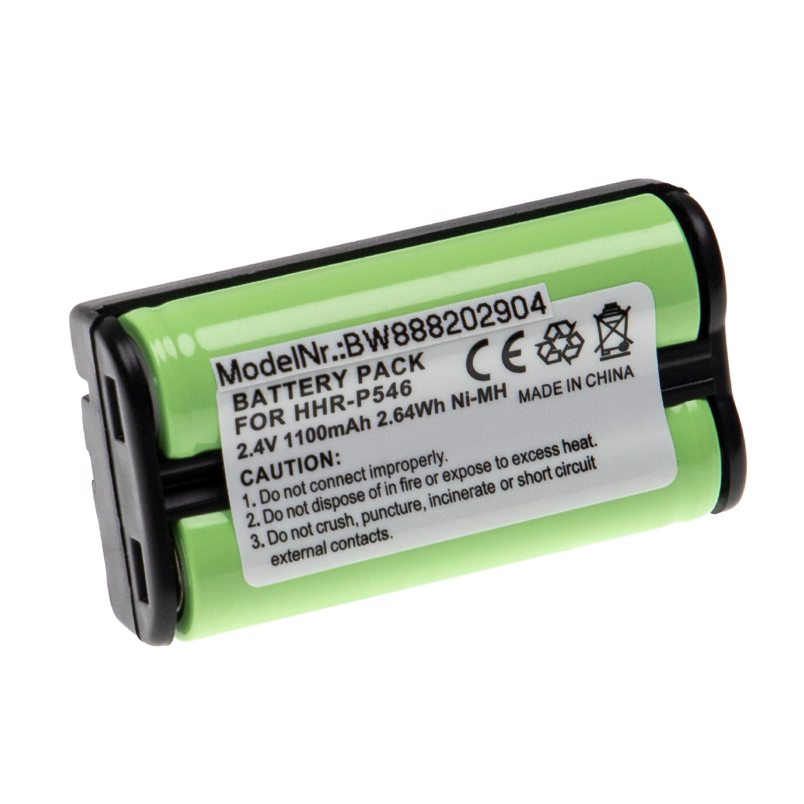 vhbw Akku passend (1100mAh, 1100 für GE TL96511 & Festnetztelefon / Festnetz NiMH) 2,4V, mAh DECT