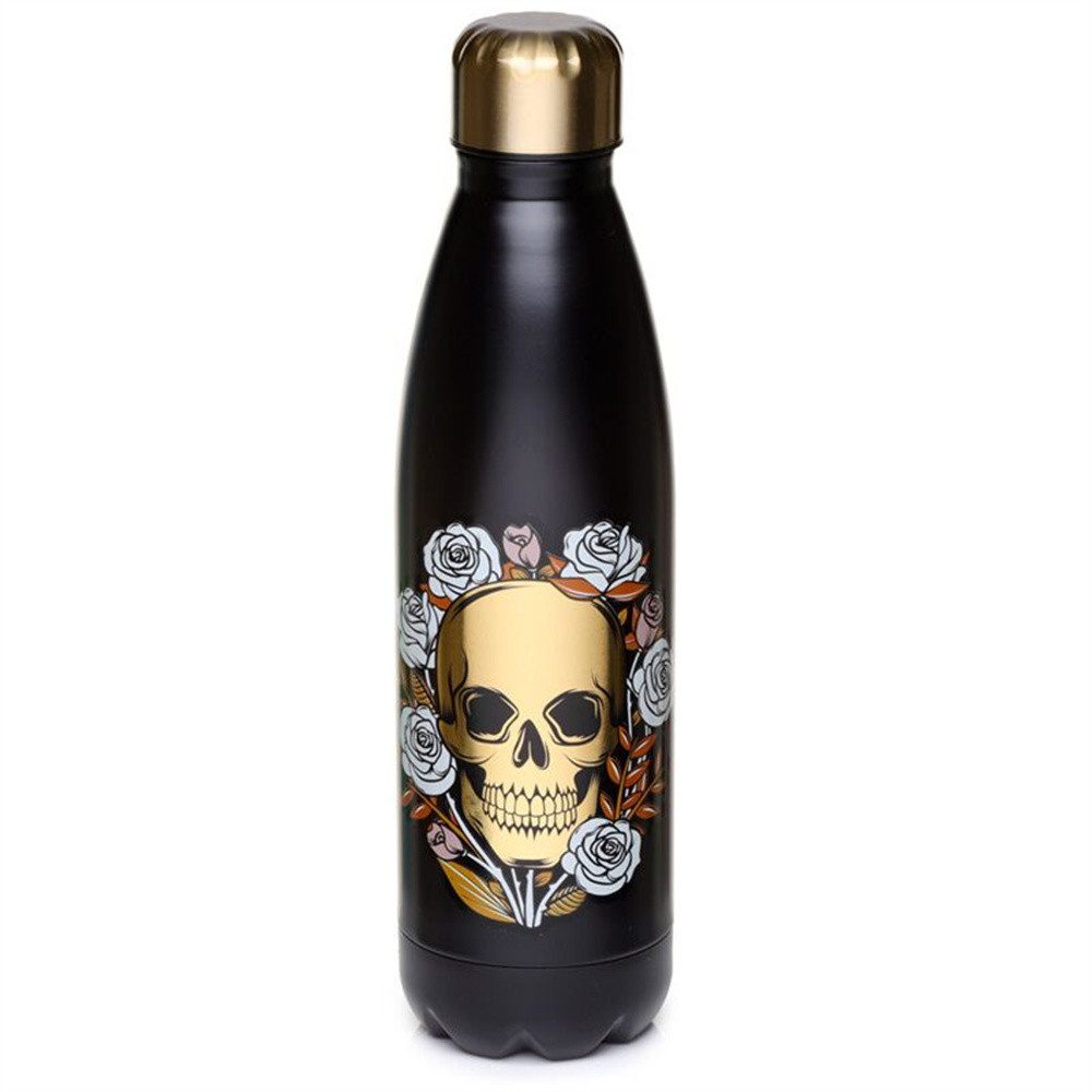 Puckator Isolierflasche Skulls & Roses Totenkopf, Skull, für ca. 500ml