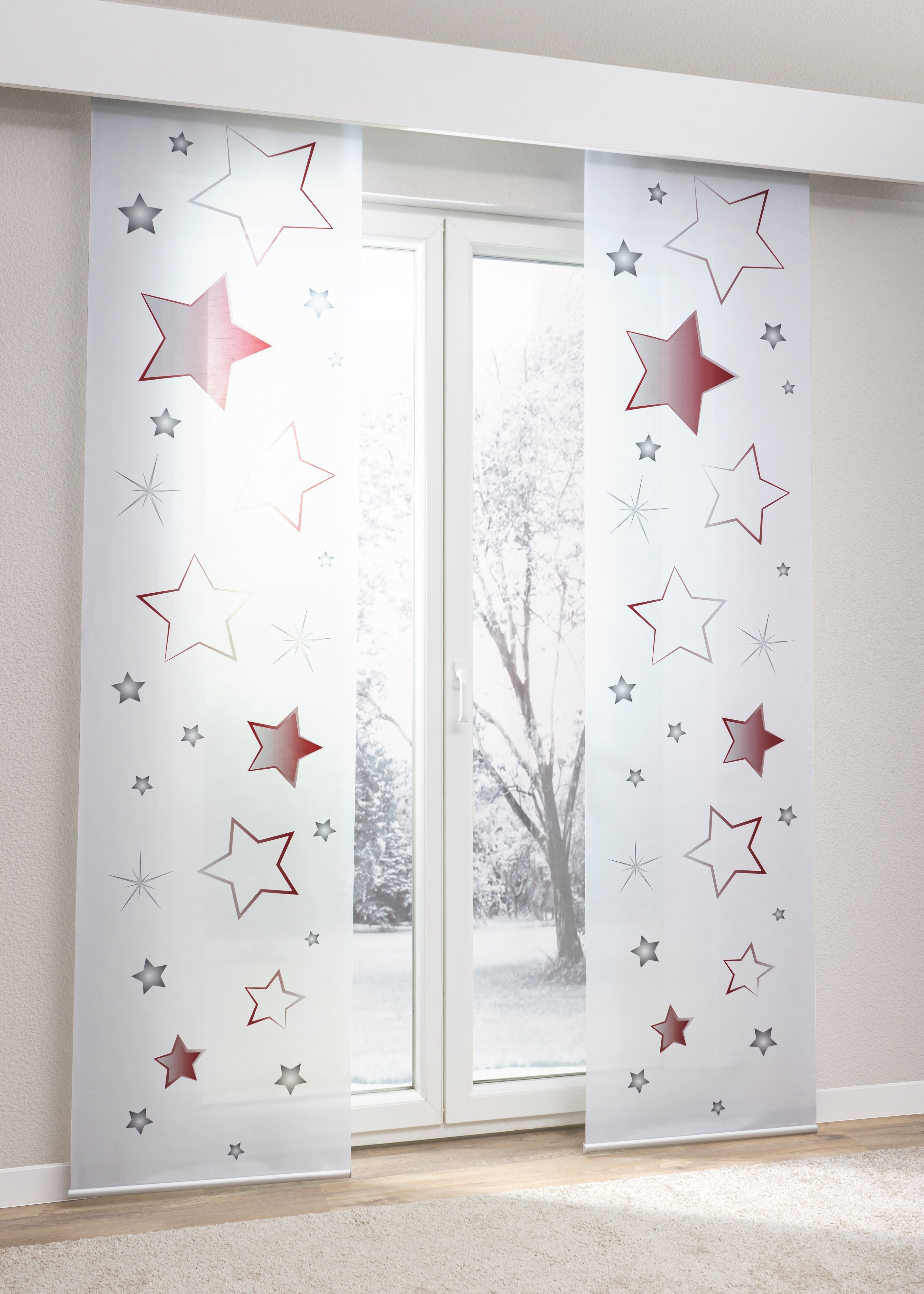 LYSEL® Schiebegardine Sternenspiel (1 St), halbtransparent, HxB 245x60cm günstig online kaufen