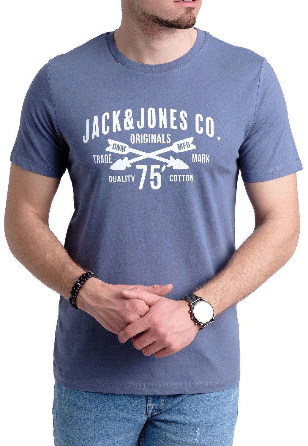 Jack & Jones Print-Shirt T-Shirt mit Aufdruck aus Baumwolle OPT 9