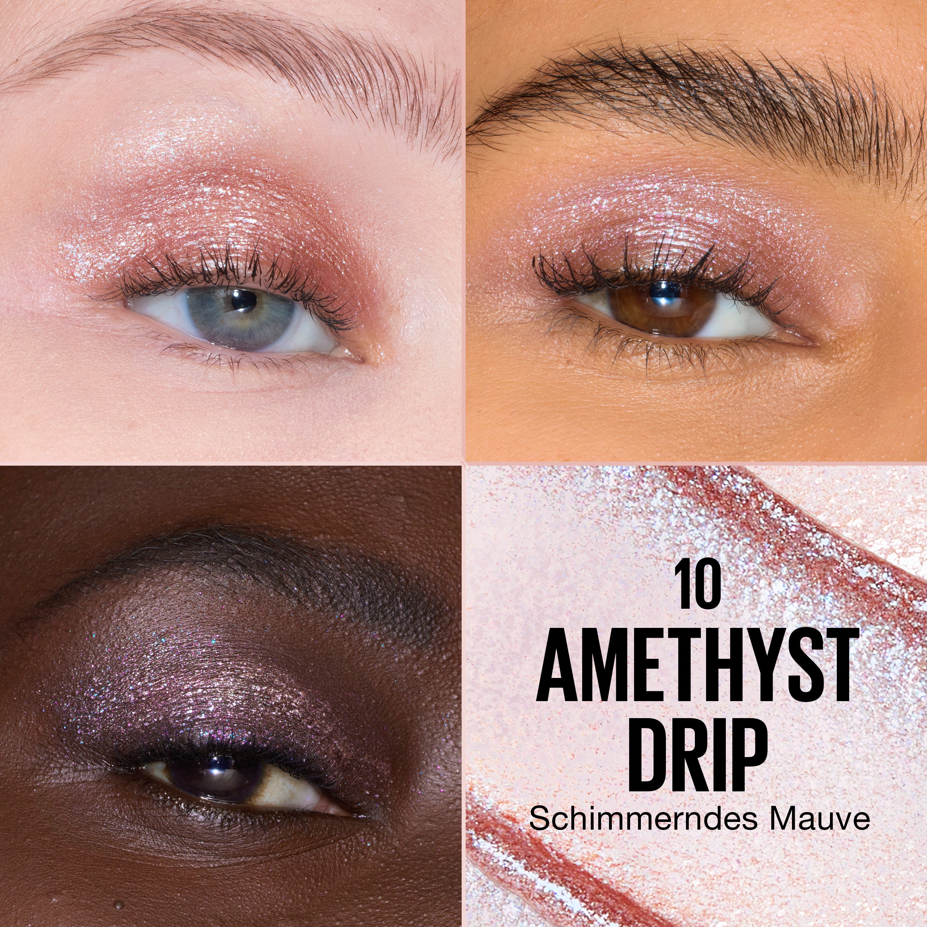 MAYBELLINE NEW YORK Lidschatten CHROMA LIQUID EYESHODOW, flüssiger Lidschatten, mit Chrom-Finish, bis zu 16 Stunden Halt