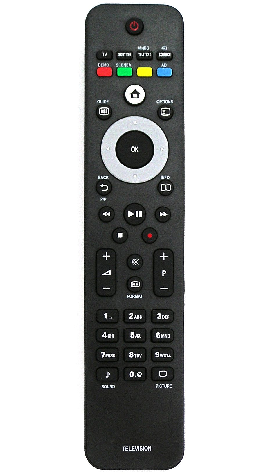 Alltro Ersatz Fernbedienung für Philips 242254902314 TV Fernseher Fernbedienung (2422 549 02314 RC4707)