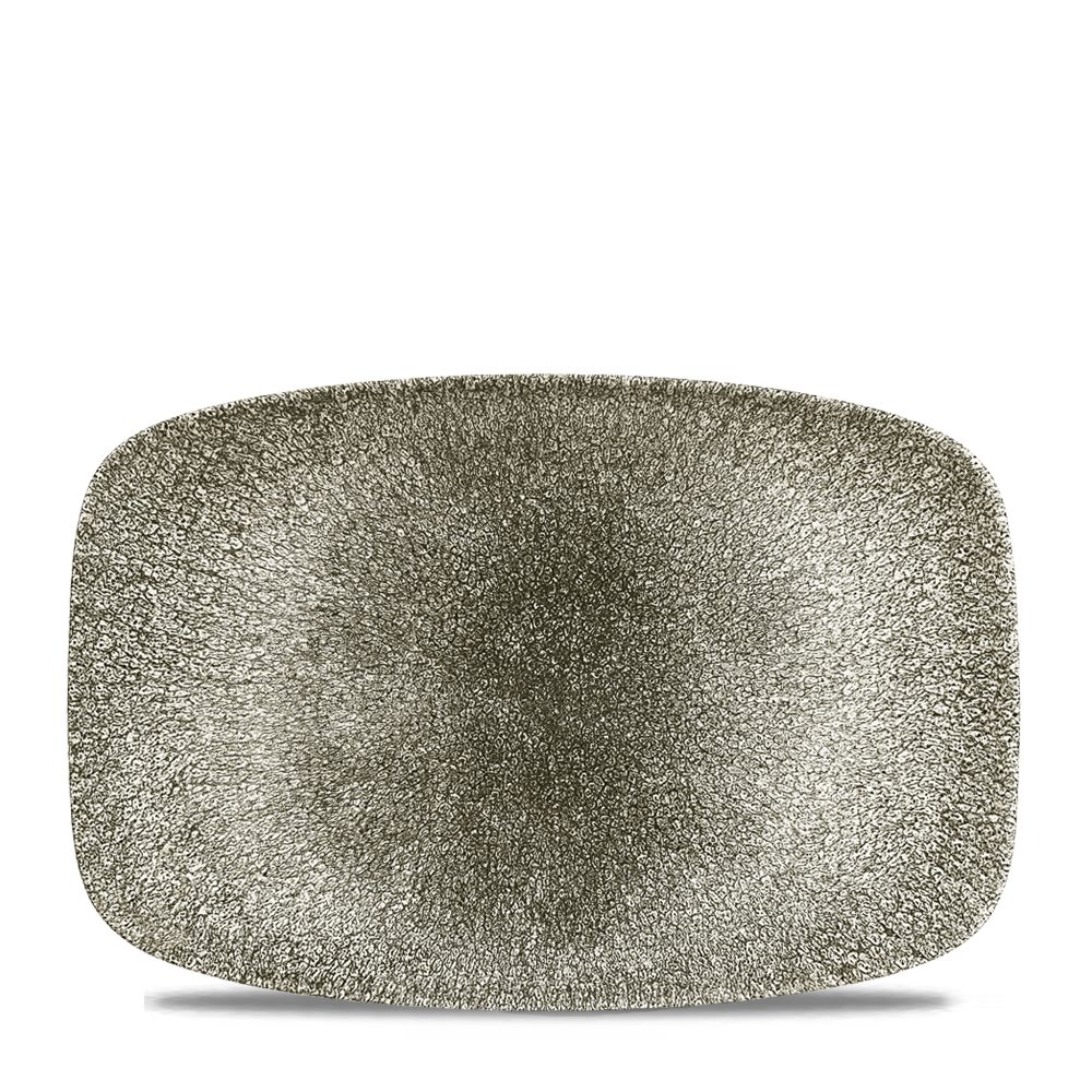 Teller Super Vitrified Studio Prints Raku Quartz Black Oblong Chefs