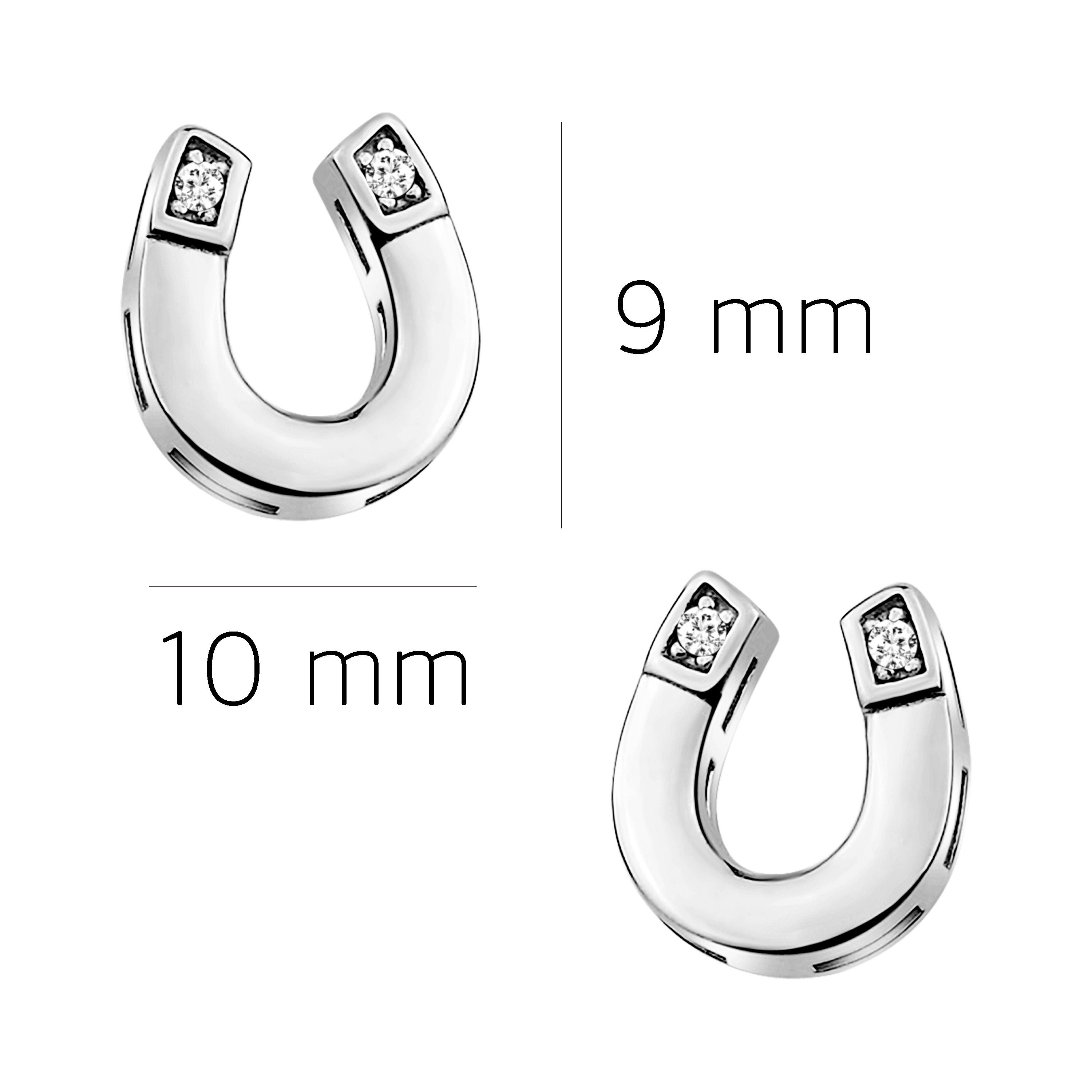 Sofia Milani Paar Schmuck Ohrstecker 925 Silber Hufeisen, Damen