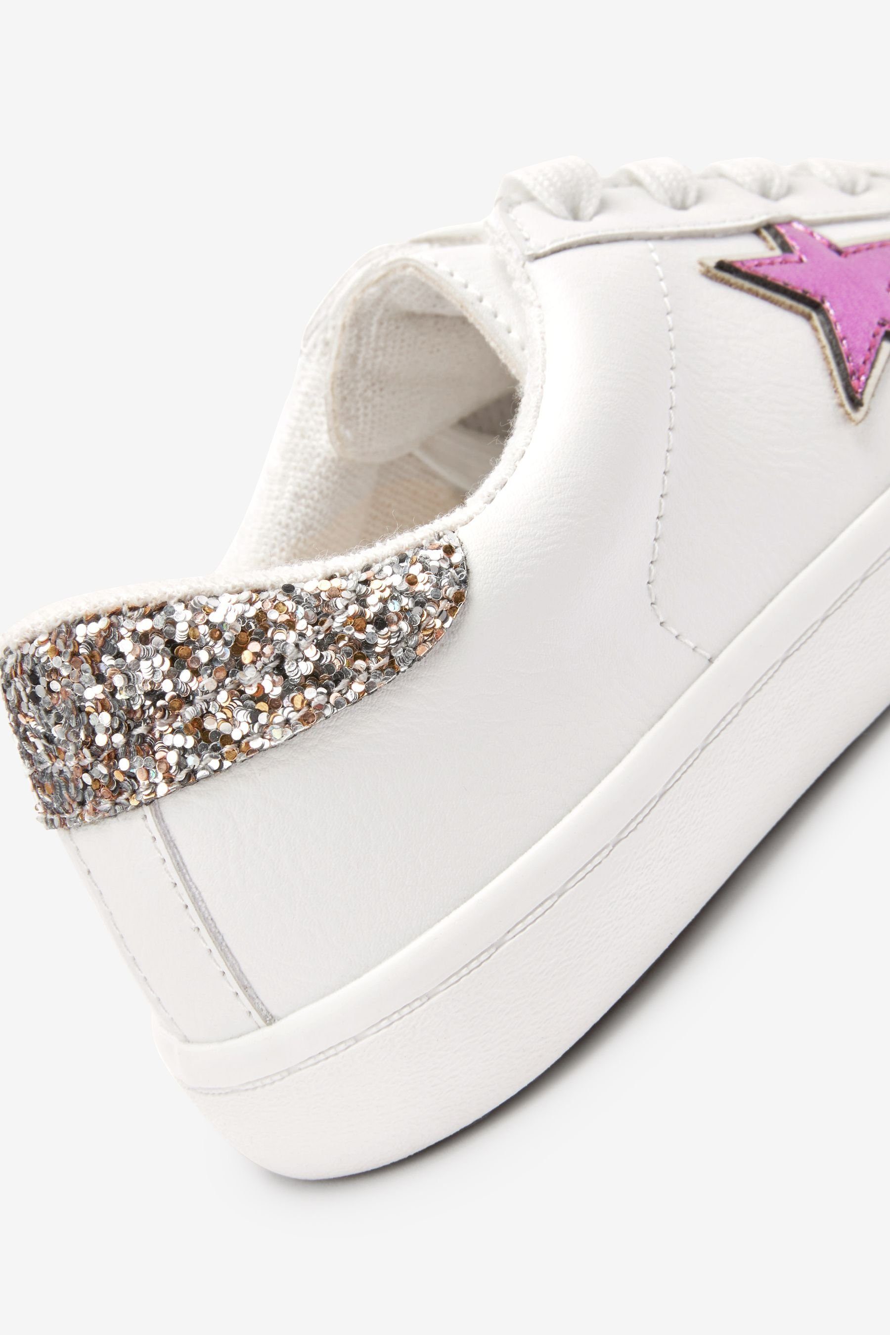 Star (1-tlg) Schnüren Next zum Sneaker Metallic White/Pink Sneaker
