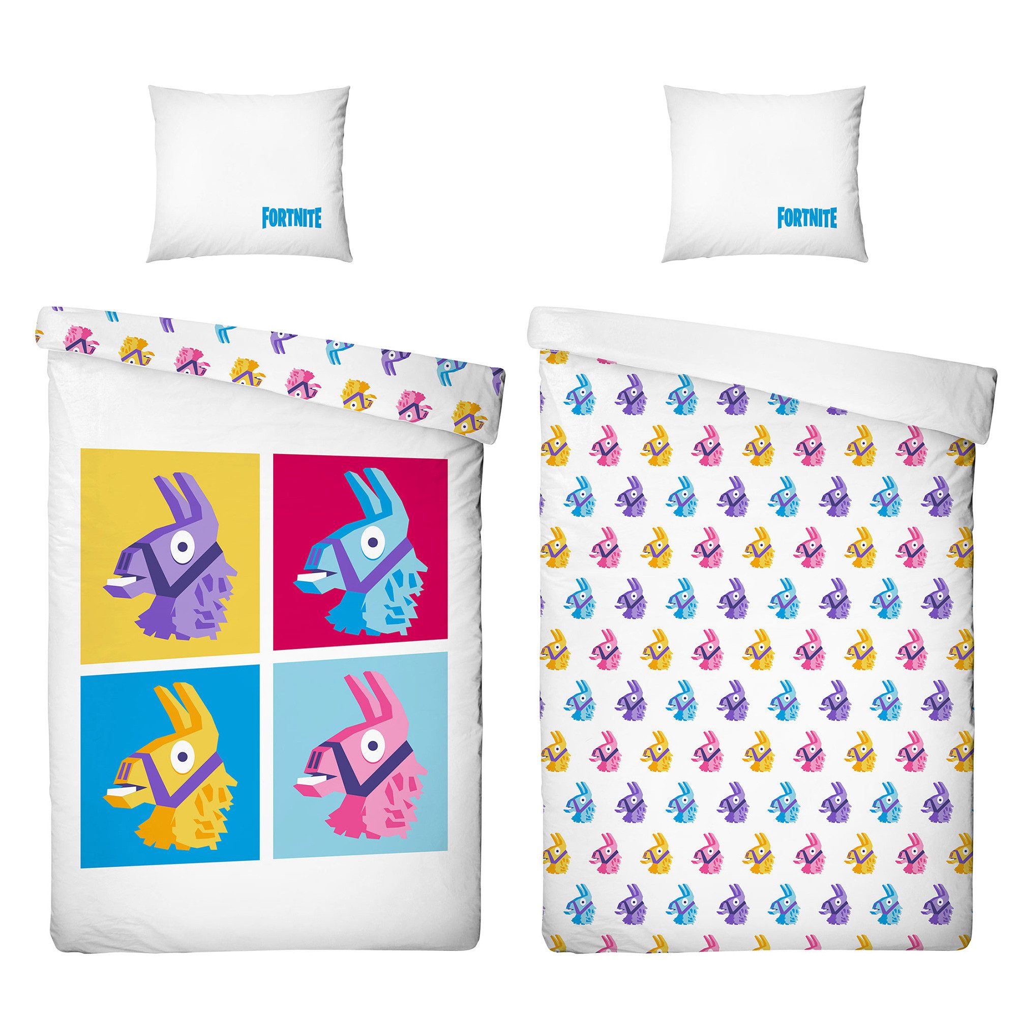 BERONAGE Kinderbettwäsche Fortnite Lama Bettwäsche Linon / Renforcé, 100% B günstig online kaufen