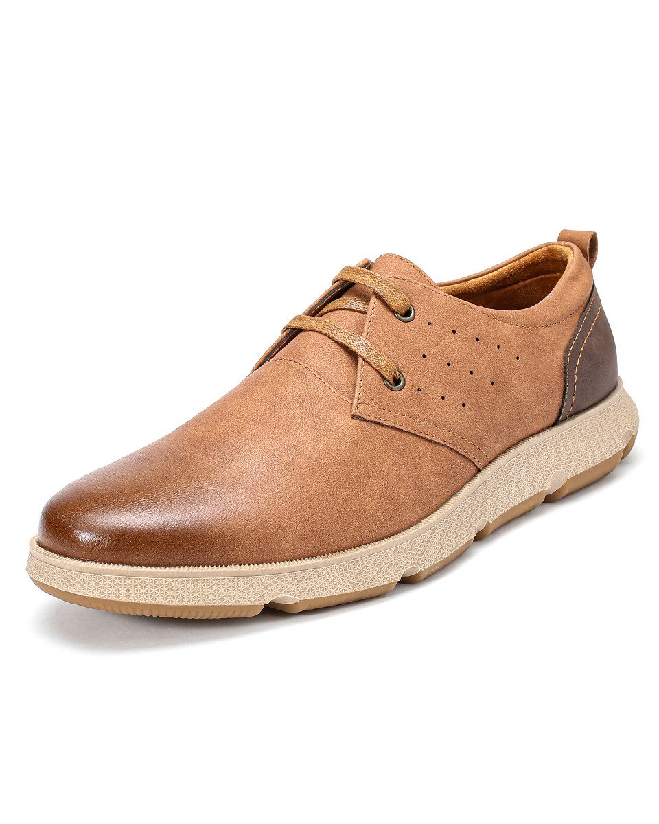Allthemen Schnürschuh Halbschuhe Herren Rundkappe Freizeit Schnürschuhe Casual