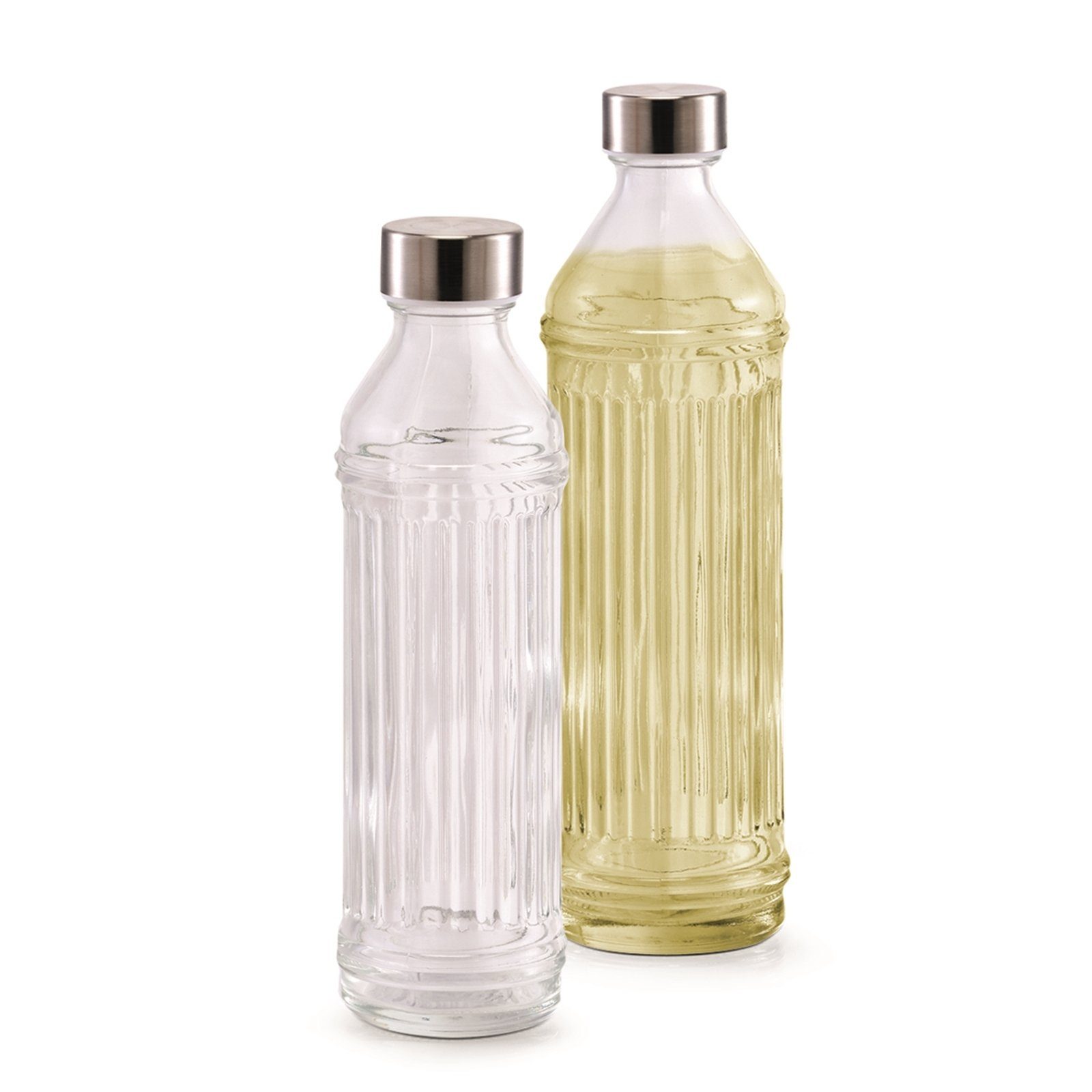 Neuetischkultur Vorratsglas Glasflasche, 500 ml Rillenprägung, Glas