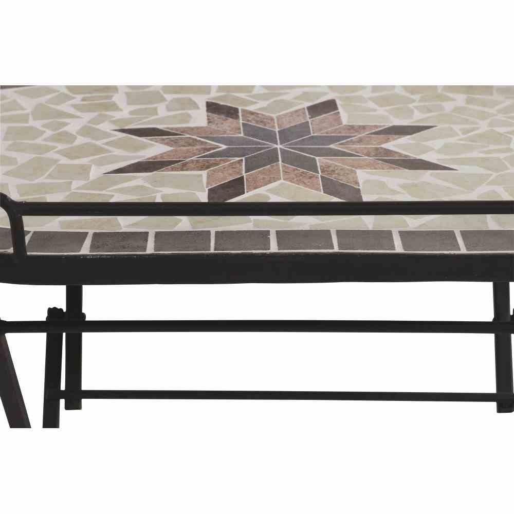 Gartentrends Gartentisch STELLA, in schwarz, Mosaik Keramik - 68x60x41cm (BxHxT)