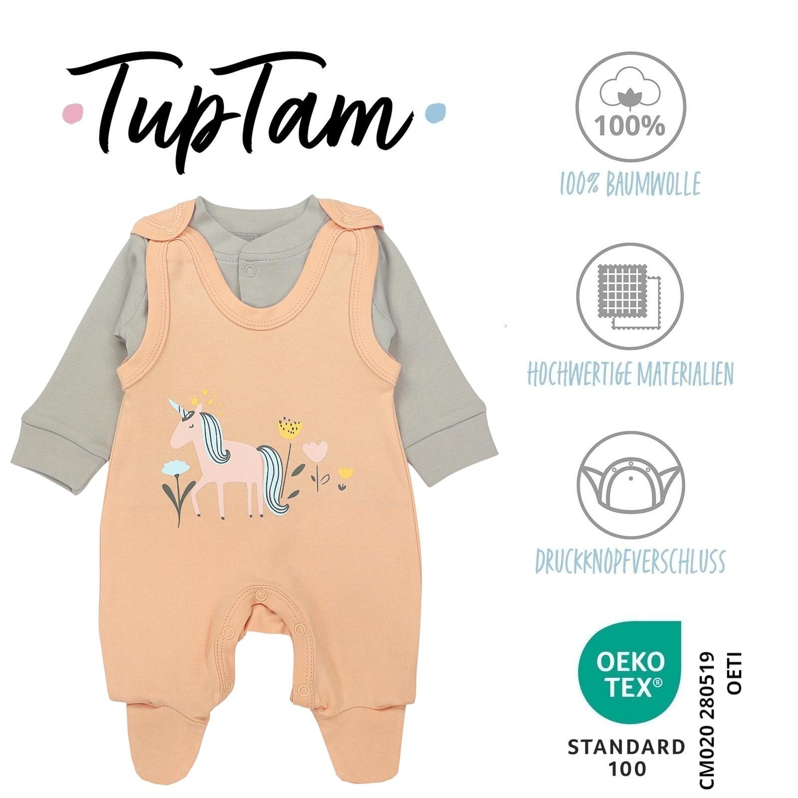 TupTam Strampler TupTam Baby Mädchen Jungen Strampler mit Langarmshirt Aufdruck Spruch