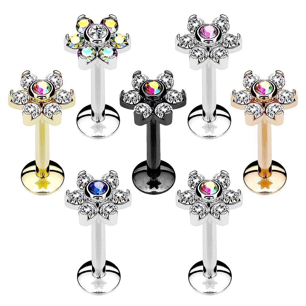 Taffstyle Piercing-Set Piercing Stab Stecker Blüte günstig online kaufen
