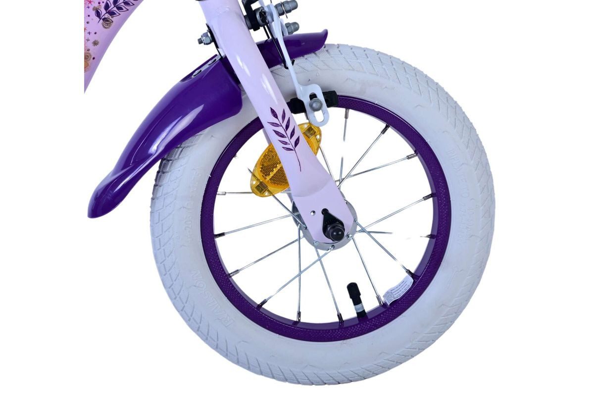 Volare Kinderfahrrad 12 Zoll Kinder Mädchen Fahrrad Rad Mädchenrad Disney Wish 31252-SACB, 1 Gang, Rücktrittbremse,Korb,Stützräder,Kettenschutz,Schutzbleche