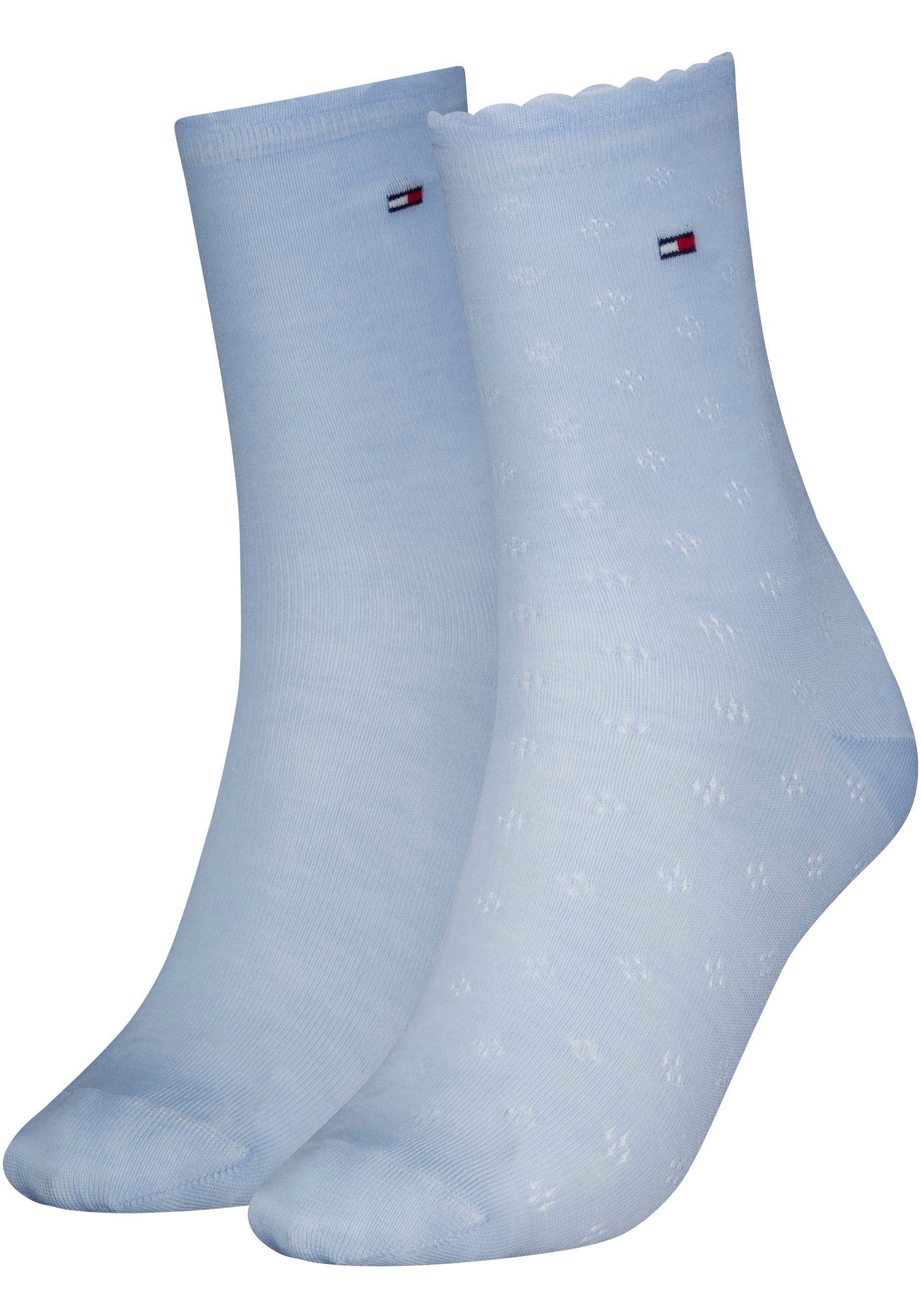 Tommy Hilfiger Socken (2-Paar) lockerer Bund, der nicht einschneidet breezy blue