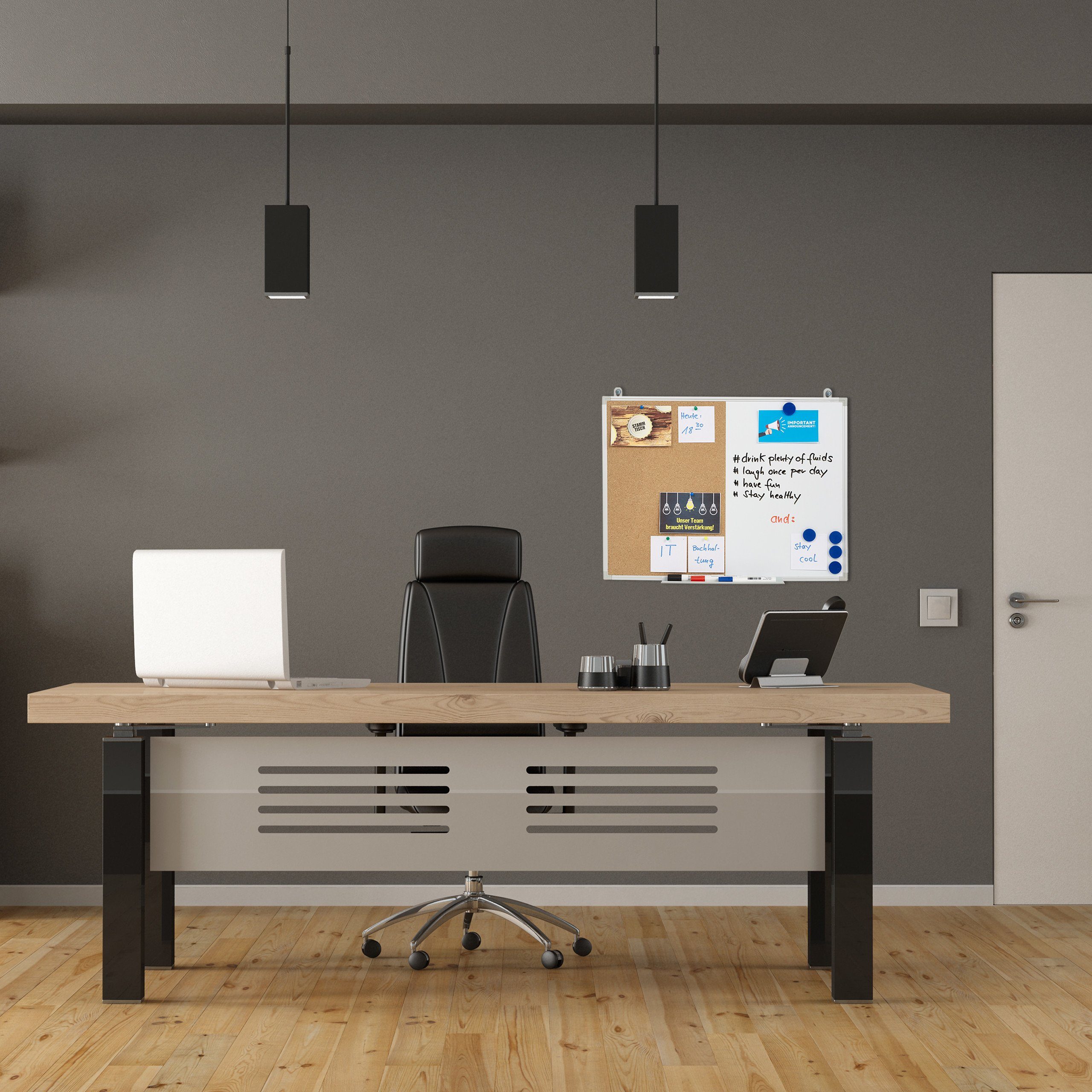 relaxdays Magnettafel Kombitafel Pinnwand & Magnettafel, 45 x 60cm