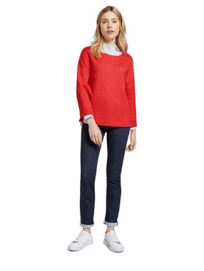 TOM TAILOR Sweatshirt Meliertes Sweatshirt mit 3/4-Arm