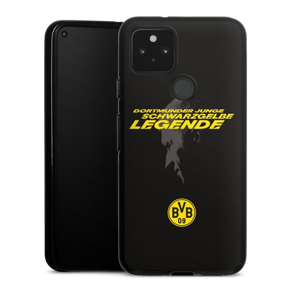 DeinDesign Handyhülle Marco Reus Borussia Dortmund BVB Danke Marco Schwarzgelbe Legende, Google Pixel 5 Silikon Hülle Bumper Case Handy Schutzhülle