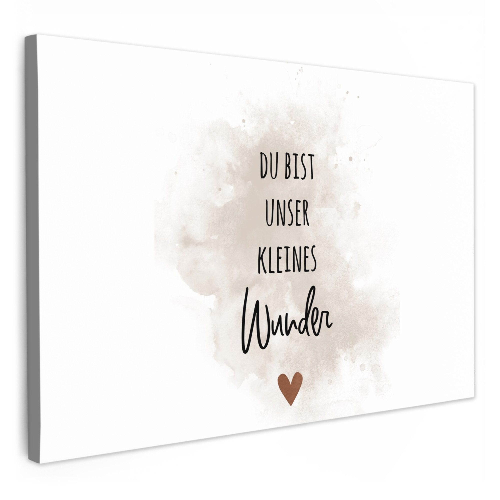 OneMillionCanvasses® Leinwandbild Zitat - Wunder - günstig online kaufen