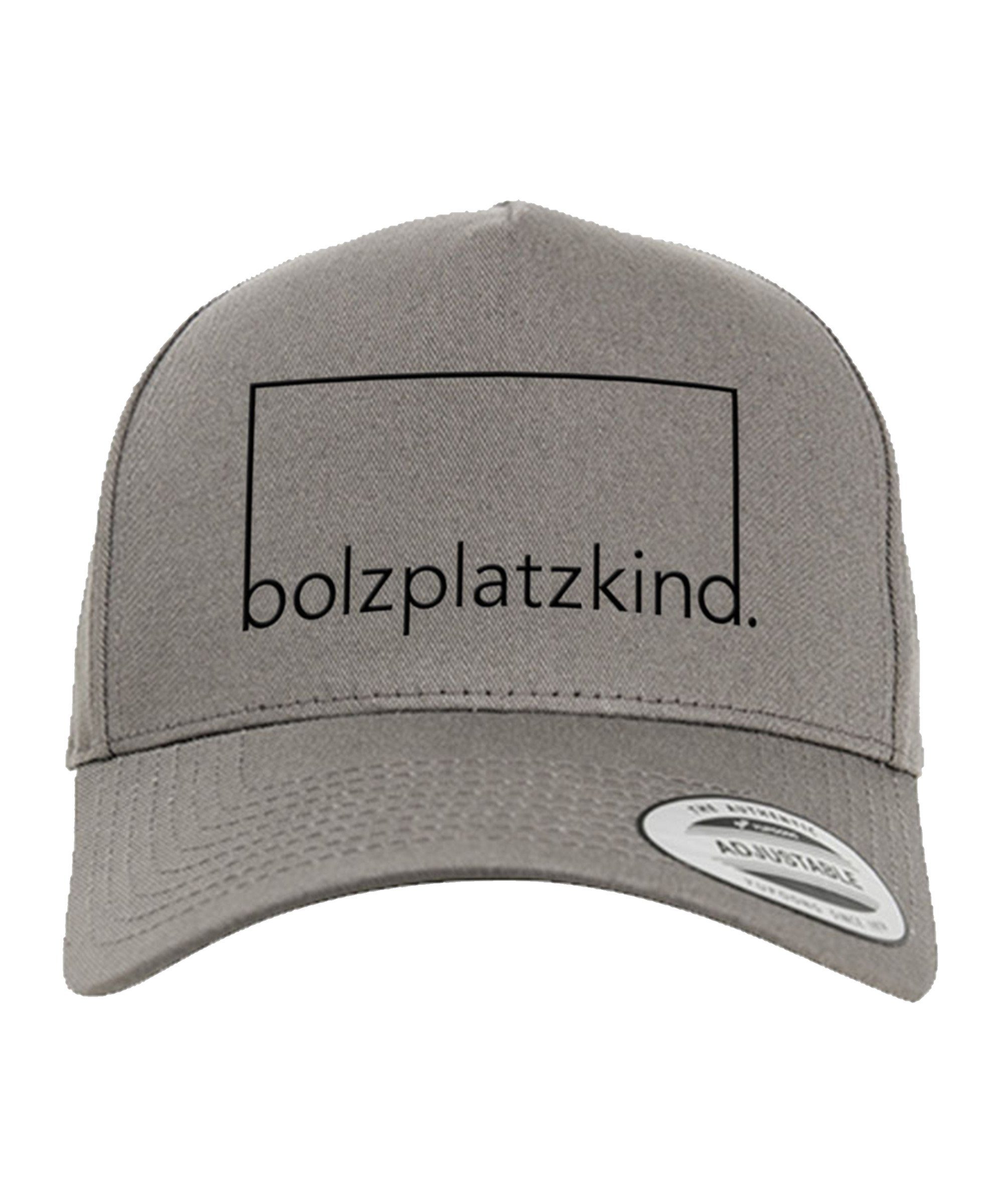 Bolzplatzkind Baseball grauschwarz Curved Snapback Cap Cap
