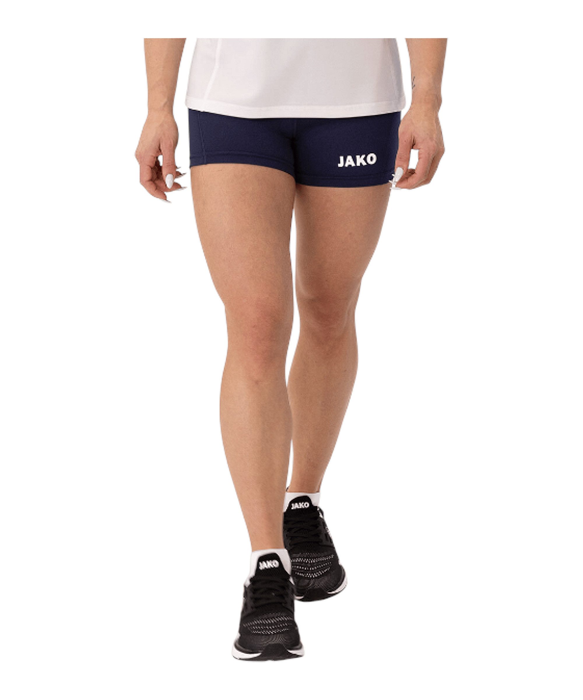 Trainingshose Indoor Tight Power (Polyester-Stretch-Jersey) kurz marineblau Damen