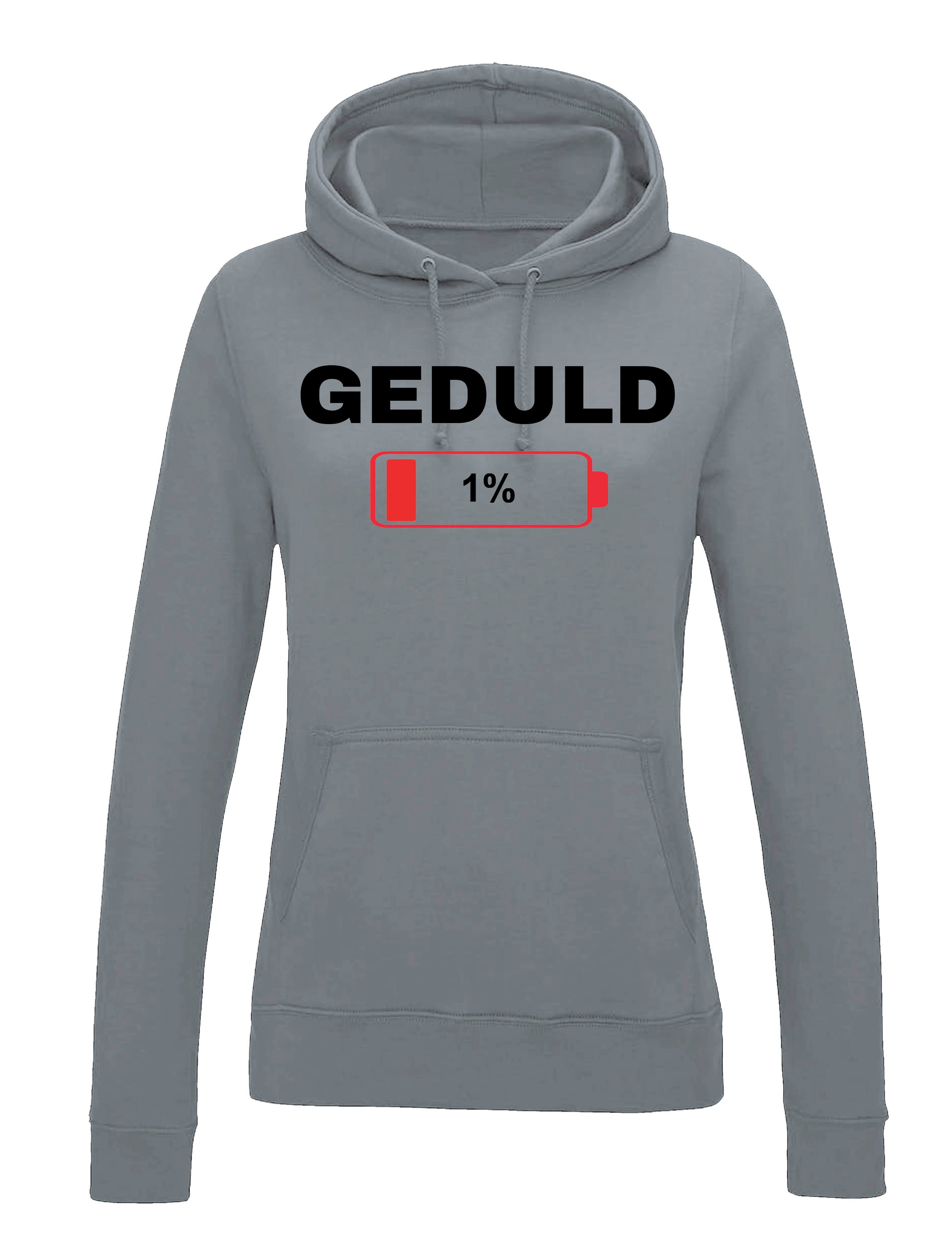 Youth Designz Kapuzenpullover "Geduld bei 1%" Damen Hoodie Pullover stylisch lustig Print Statement mit witzigen Aufdruck für Frau