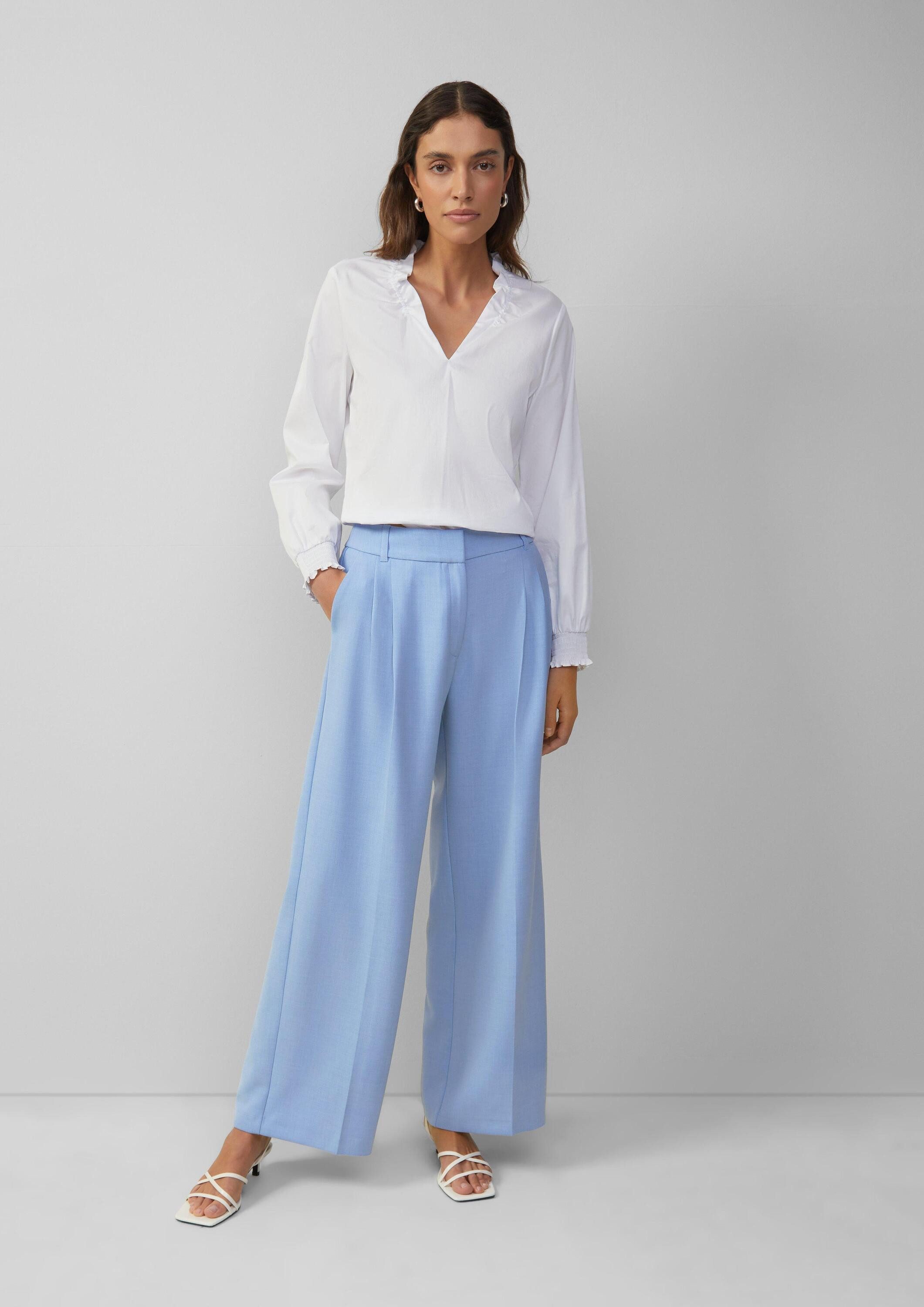 s.Oliver Chinos Hose Hose mit Wide Leg und hohem Bund