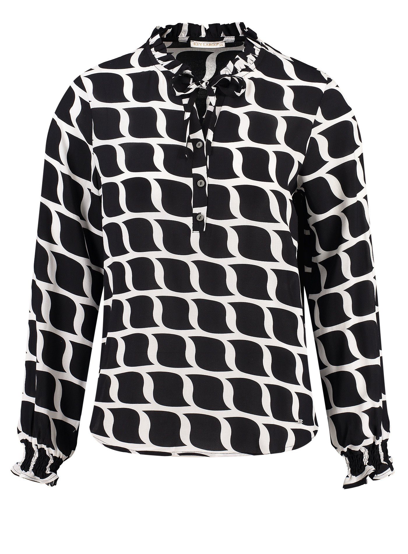 Key Largo Langarmbluse WB AUDREY round (1-tlg)