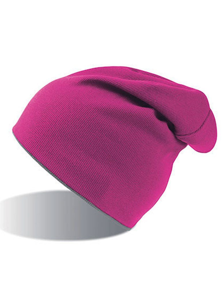 Fuchsia/Grey Beanie Beanie Wendbar, Herbst Atlantis beidseitig tragbar