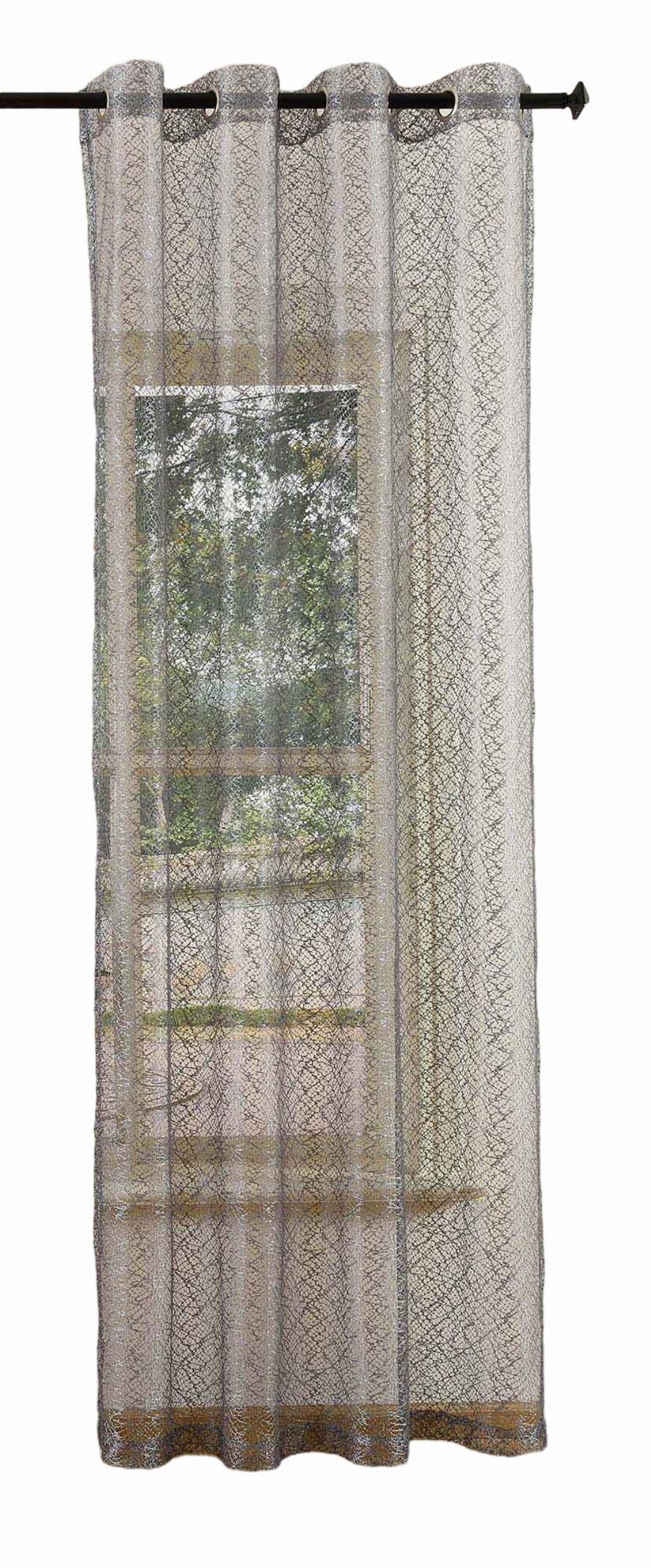 Gardinenbox Gardine (1 St), Ösen, transparent, Polyester, Netz Struktur Net günstig online kaufen