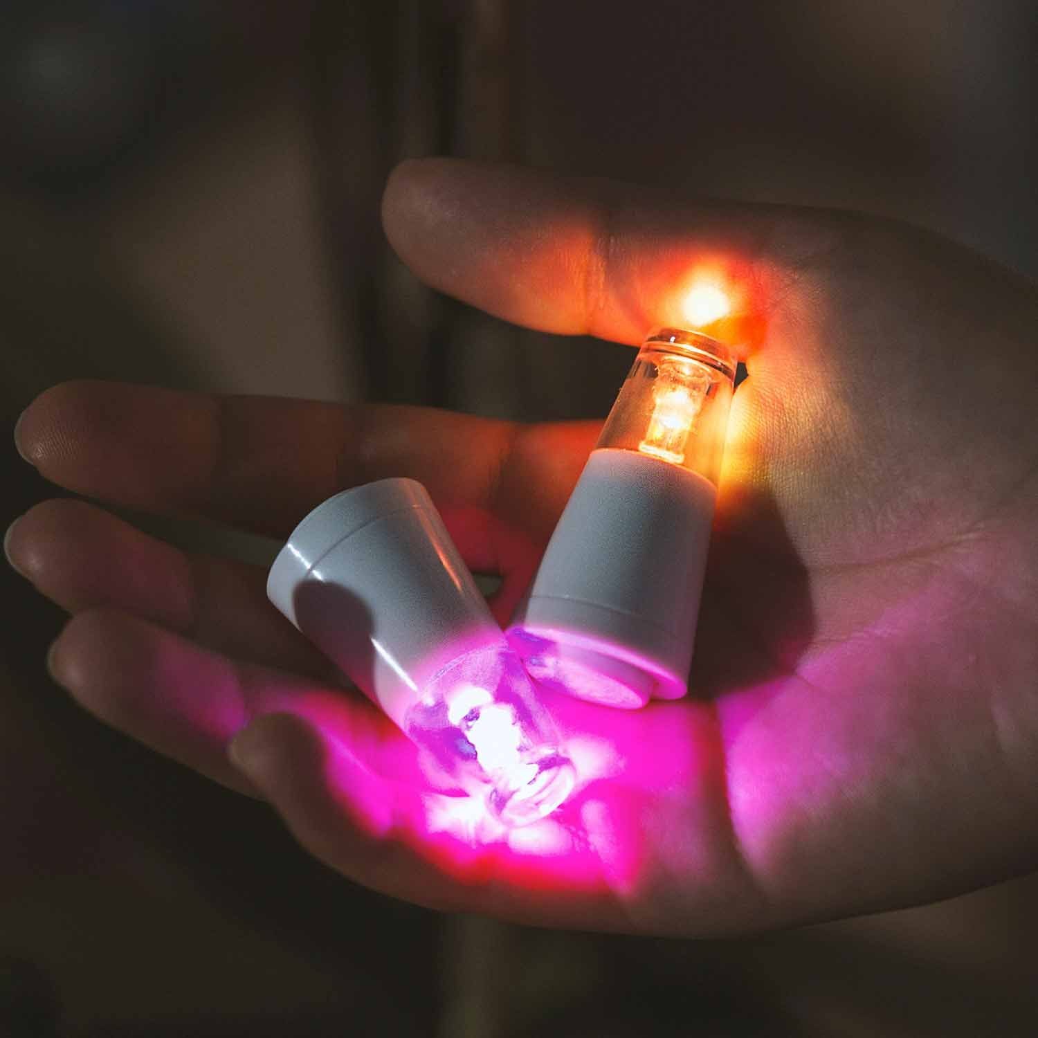 Thumbs Up LED Dekolicht LED-Flaschenlicht "Leuchtende Korken" (2er Pack), LED fest integriert