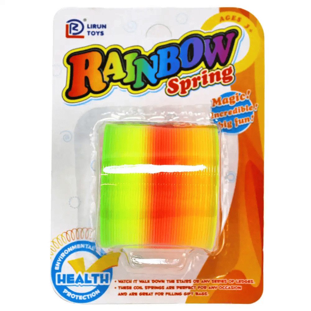 Jonotoys Hüpfspielzeug Treppenfeder Regenbogen - ca. 7 x 6 cm, (1-tlg)