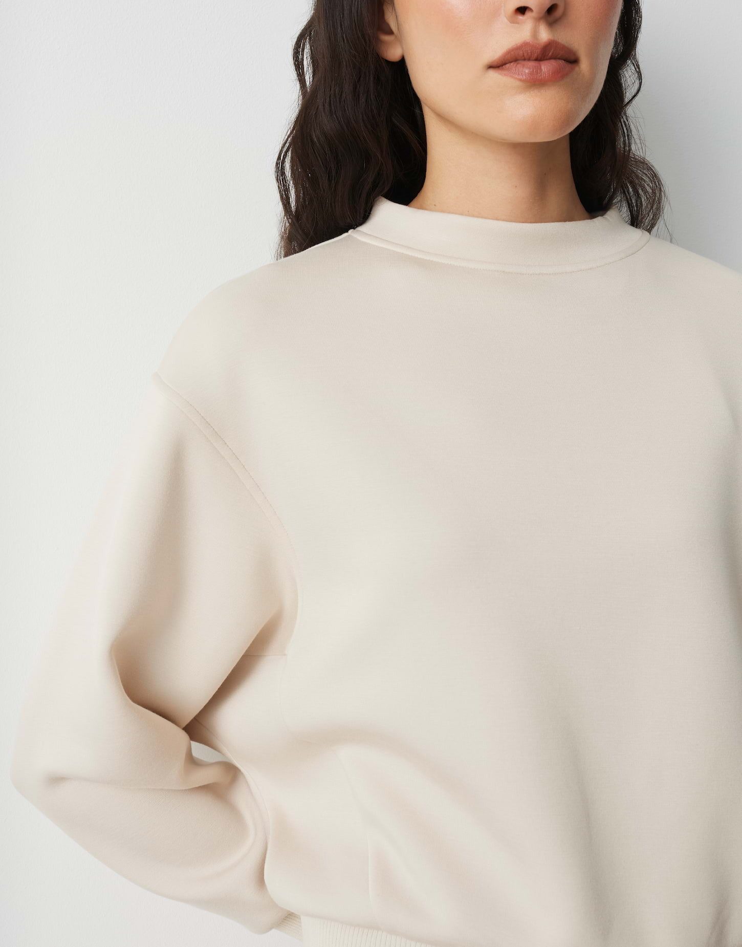 OPUS Sweatshirt GAIKITO im weichen Viskose Mix Weite Passform, schmal zulaufender Schnitt, langer Fledermausärmel