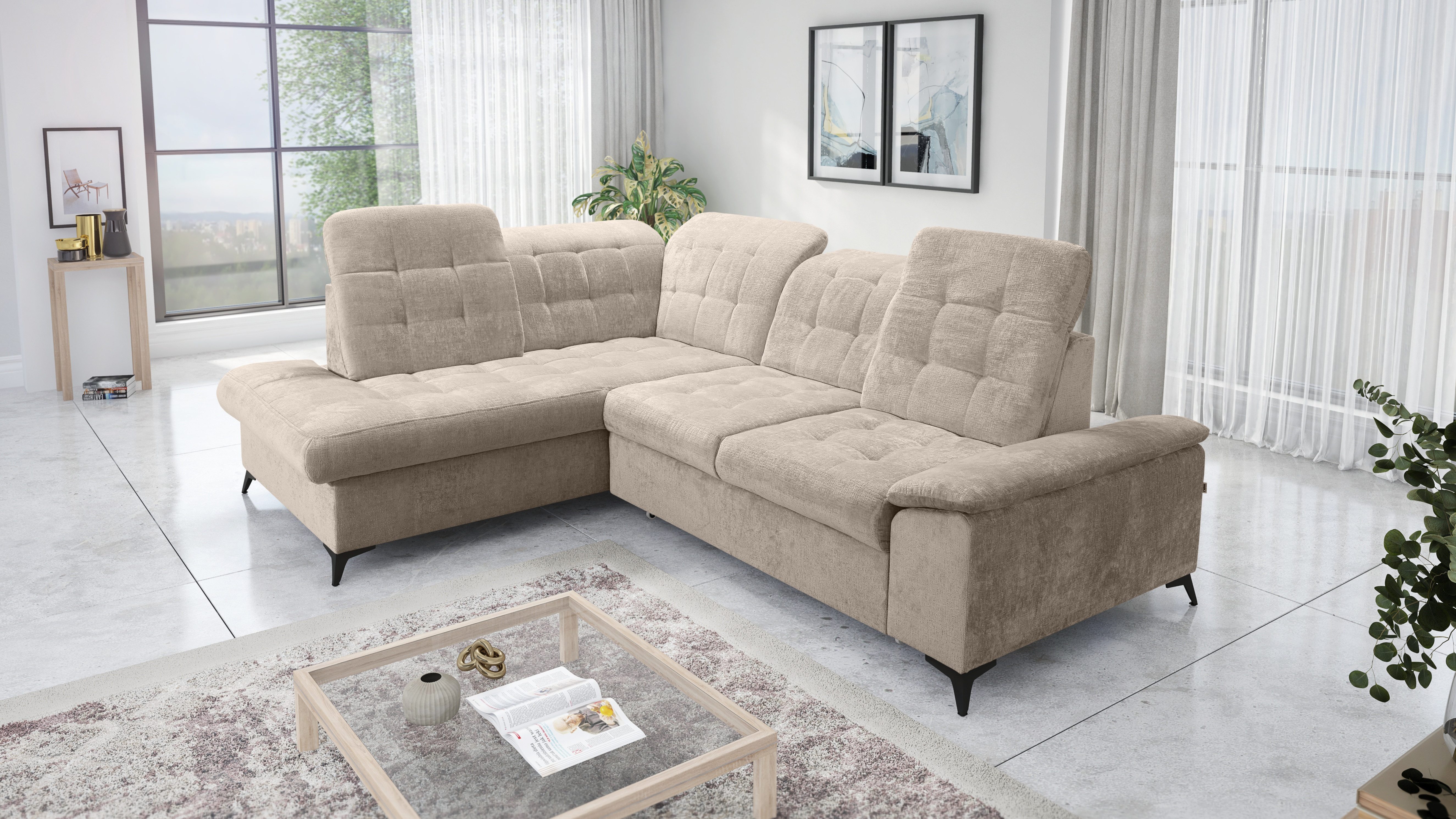 robin Ecksofa L-Form Ecksofa mit Schlaffunktion günstig online kaufen
