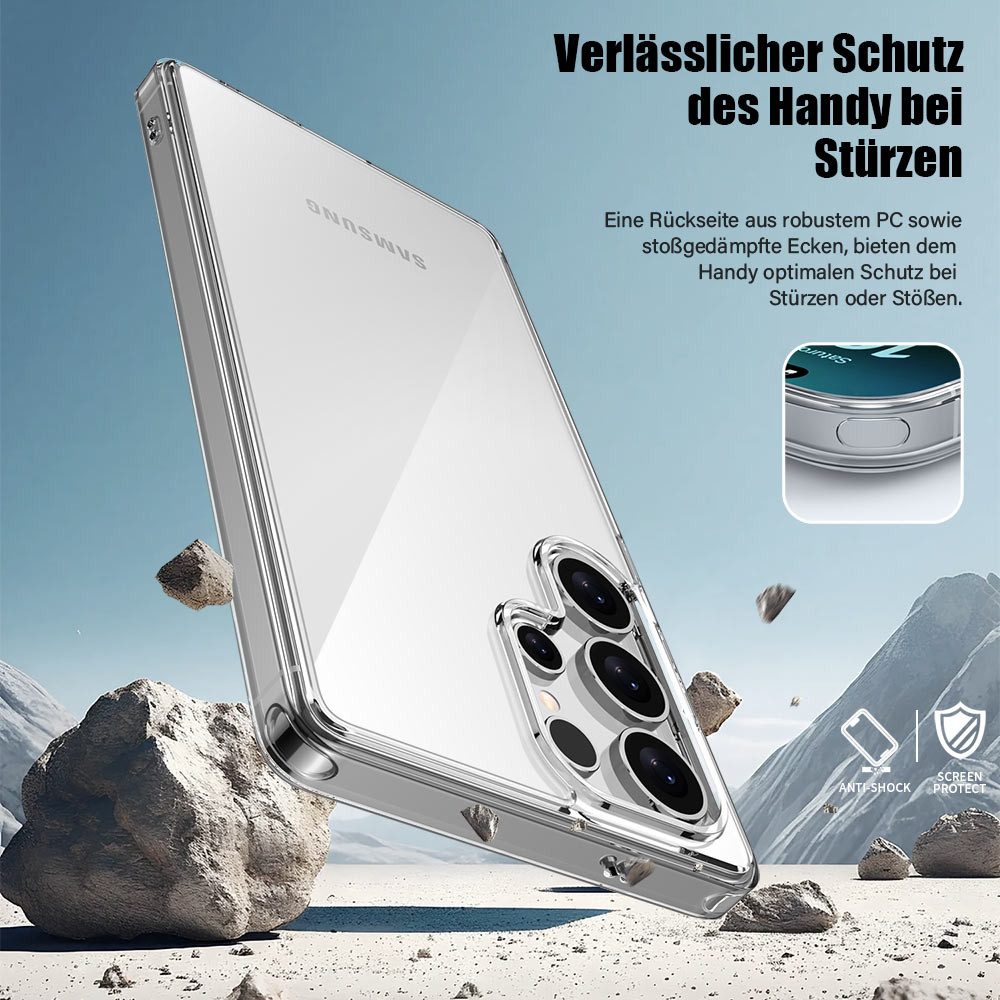 FITSU Handyhülle Transparente Hülle für Samsung Galaxy S25 Ultra Handyhülle Case 6,9 Zoll, Durchsichtige Schutzhülle für Samsung Galaxy S25 Ultra Hybrid Case