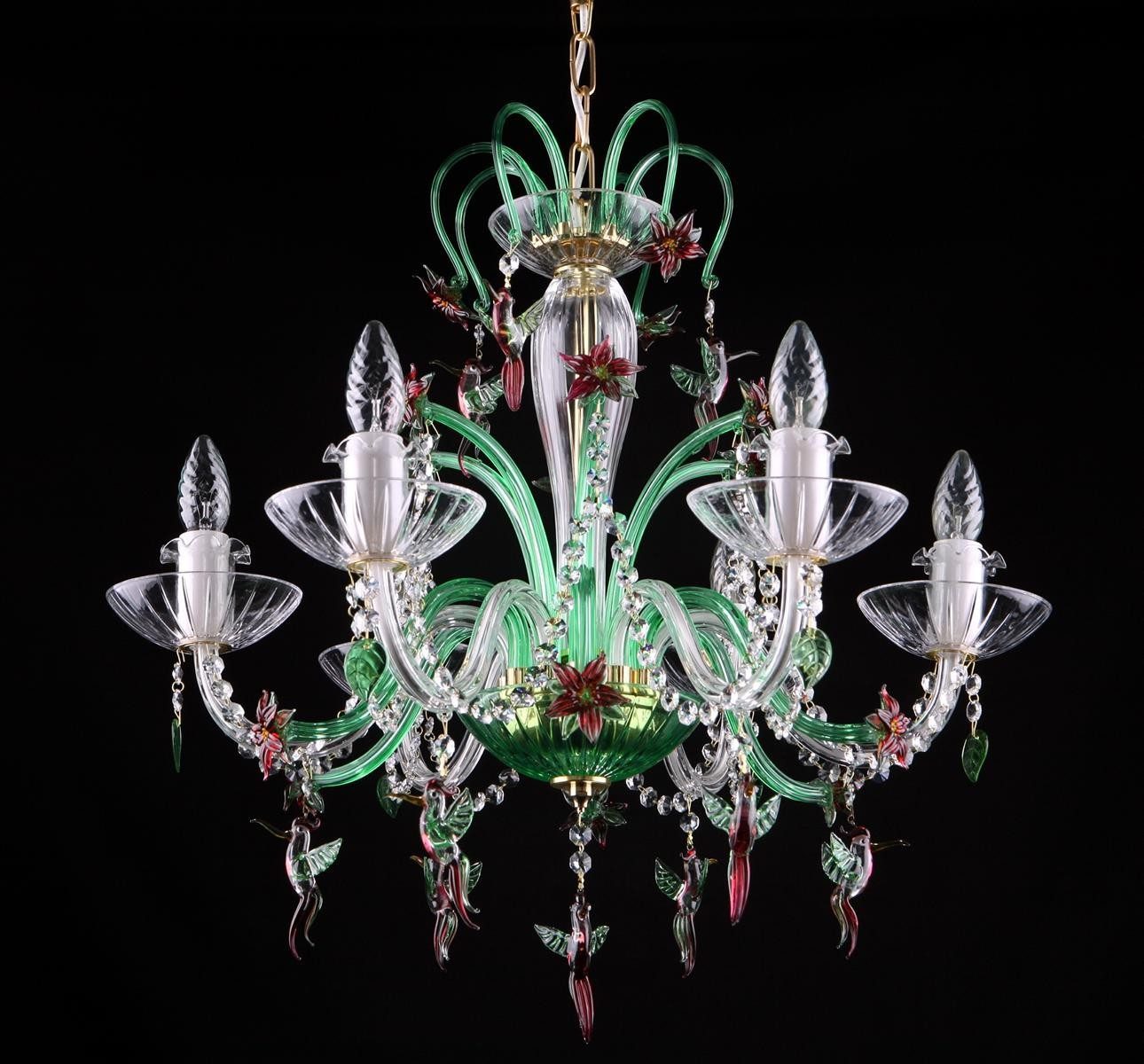 JVmoebel Kronleuchter Kristallleuchte im Bohemia-Stil für elegante Wohnräume, Transparent-Amber, Made in Europa