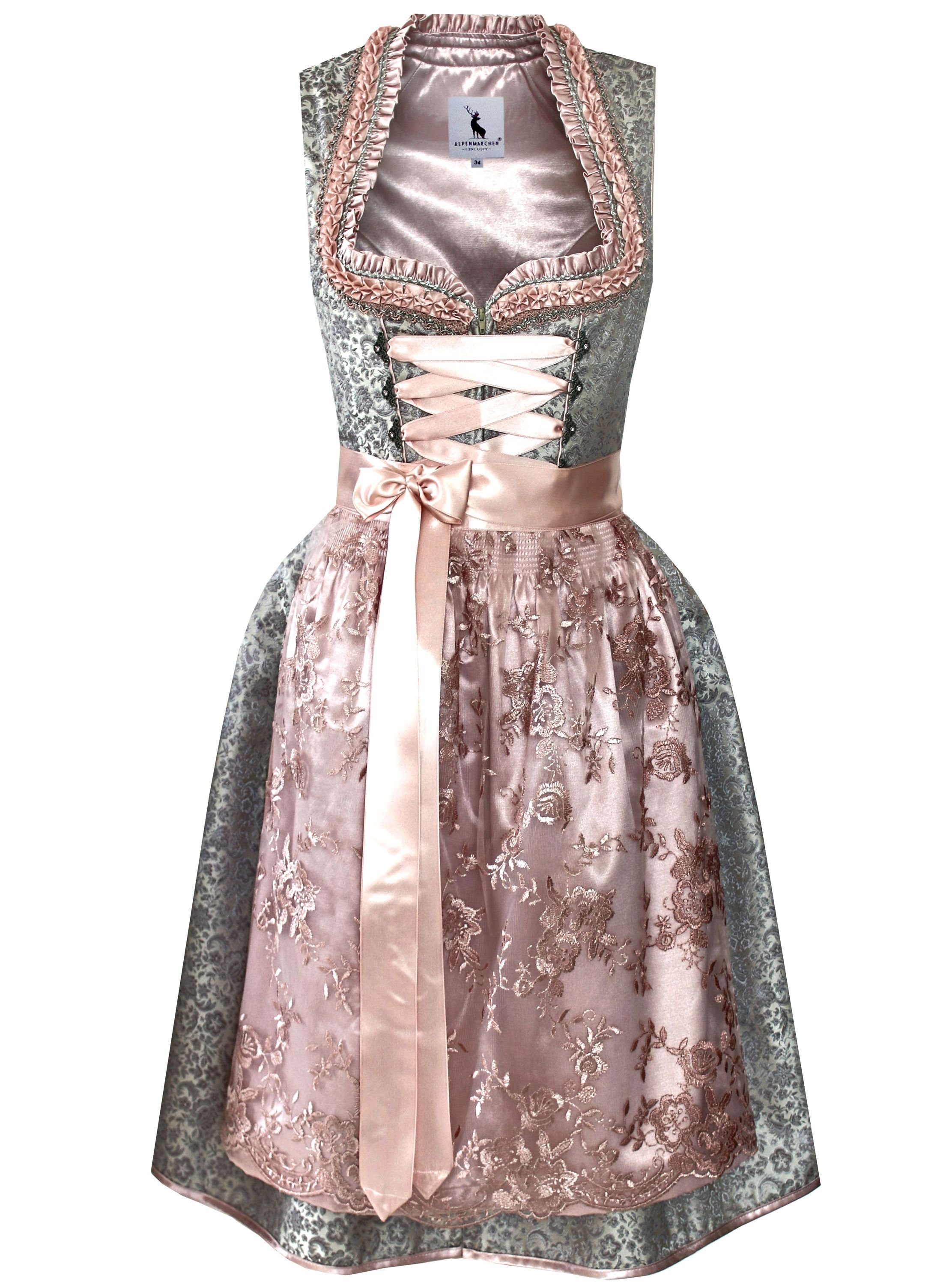 Alpenmärchen Dirndl Dirndl Melina in silber günstig online kaufen