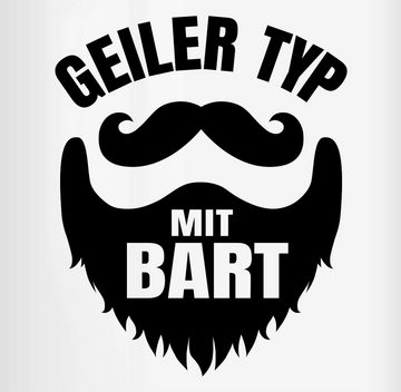 Shirtracer Tasse Geiler Typ mit Bart - Geschenk für Bartträger Männer Bärten, Keramik, Statement Sprüche