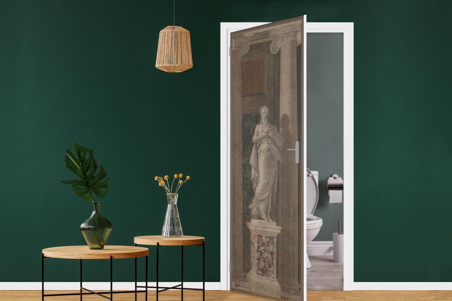 bedruckt, Fototapete (1 für - Grammatik MuchoWow cm St), Battista Tür, von Türtapete Matt, Türaufkleber, Giovanni Tiepolo, Gemälde 75x205