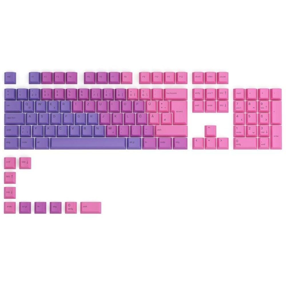 Glorious PC Gaming Race Tastatur-Tastenkappen GPBT Keycaps, 115 Tasten, deutsches Layout QWERTZ, Nebula, Lila / Pink / Rosa